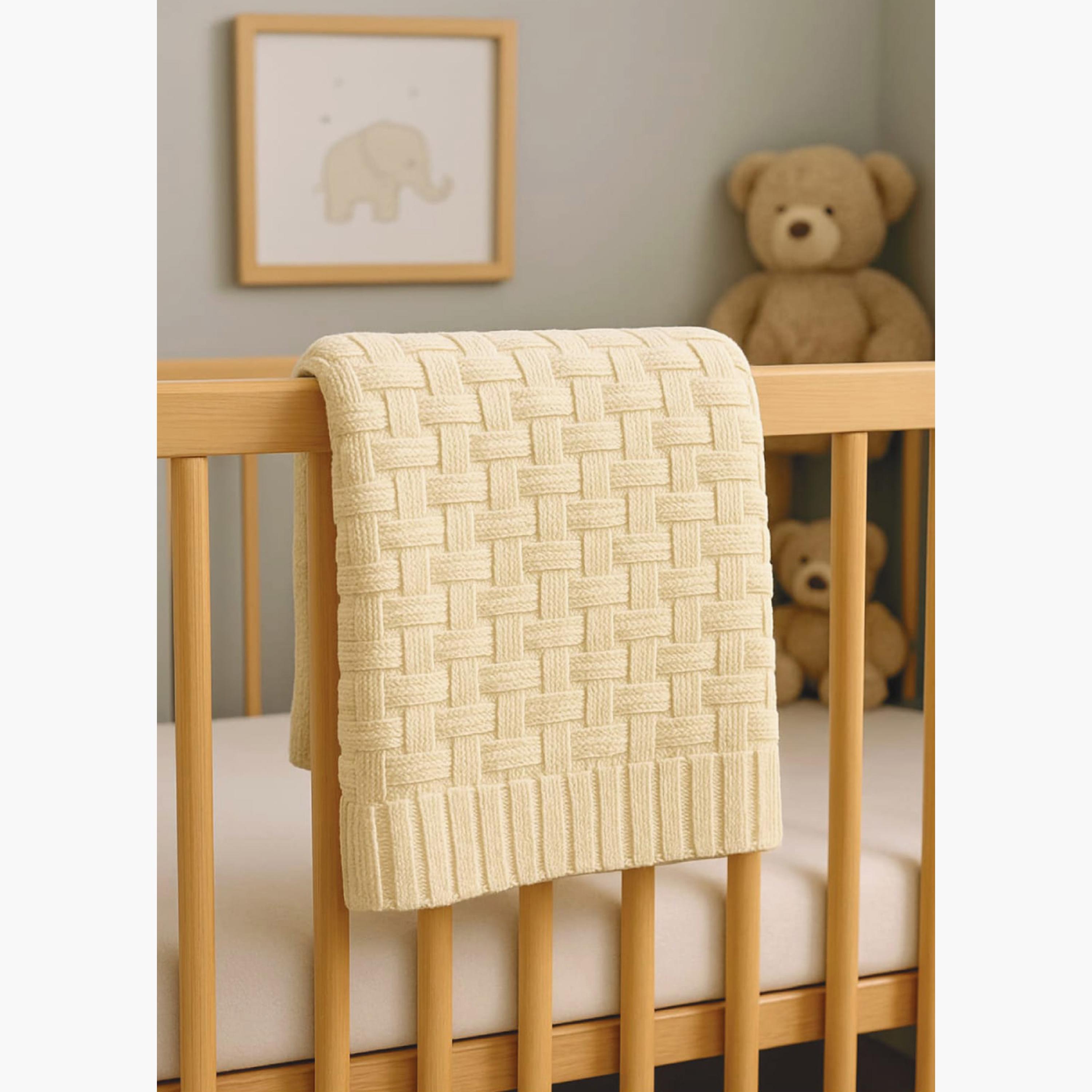 Kinder Valley 100% Natural Cotton Knitted Blanket - Beige-baby-nursery-blanketsandswaddles-blanketsandquilts-image-2