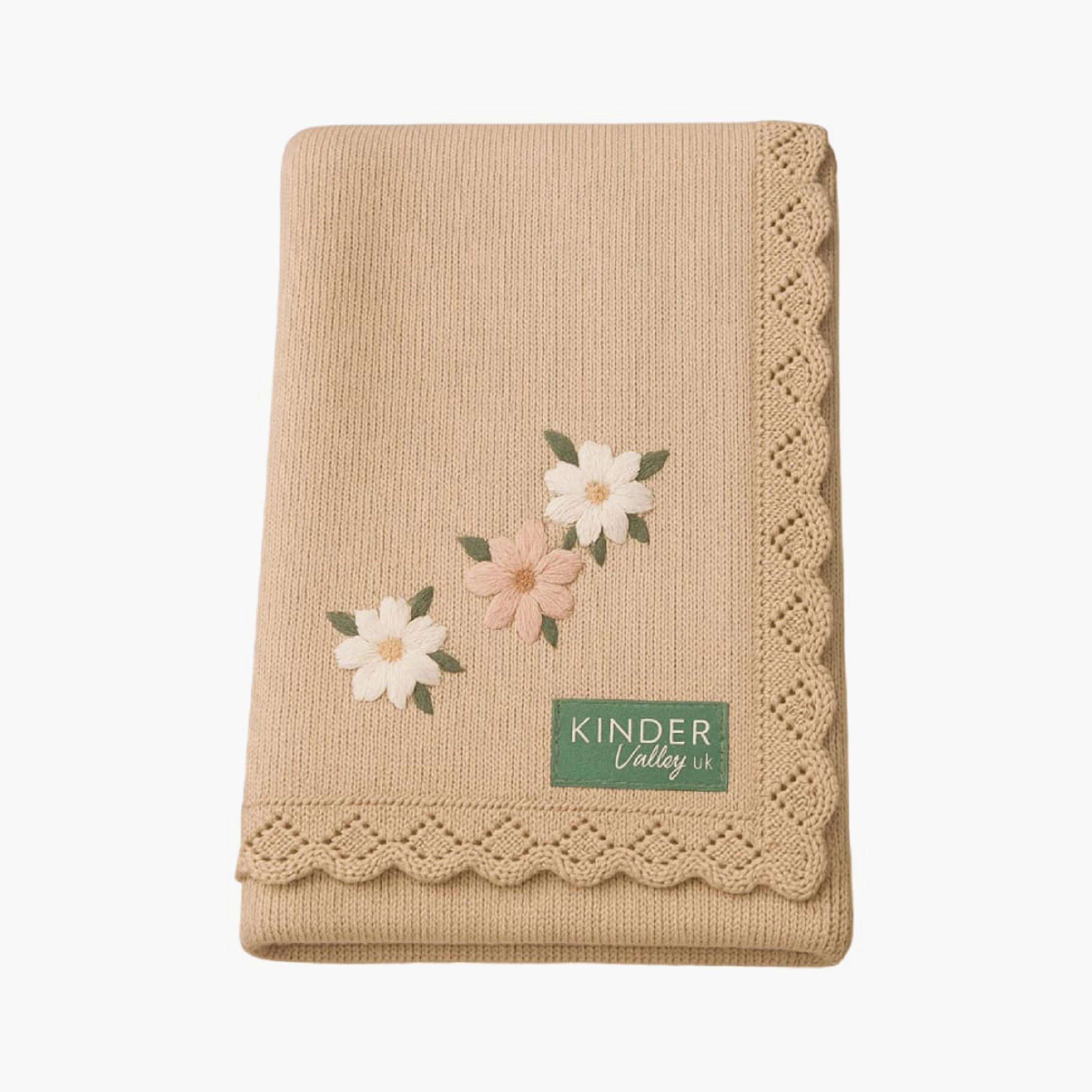 Kinder Valley 100% Natural Cotton Knitted Blanket - PetalLoom-baby-nursery-blanketsandswaddles-blanketsandquilts-image-1