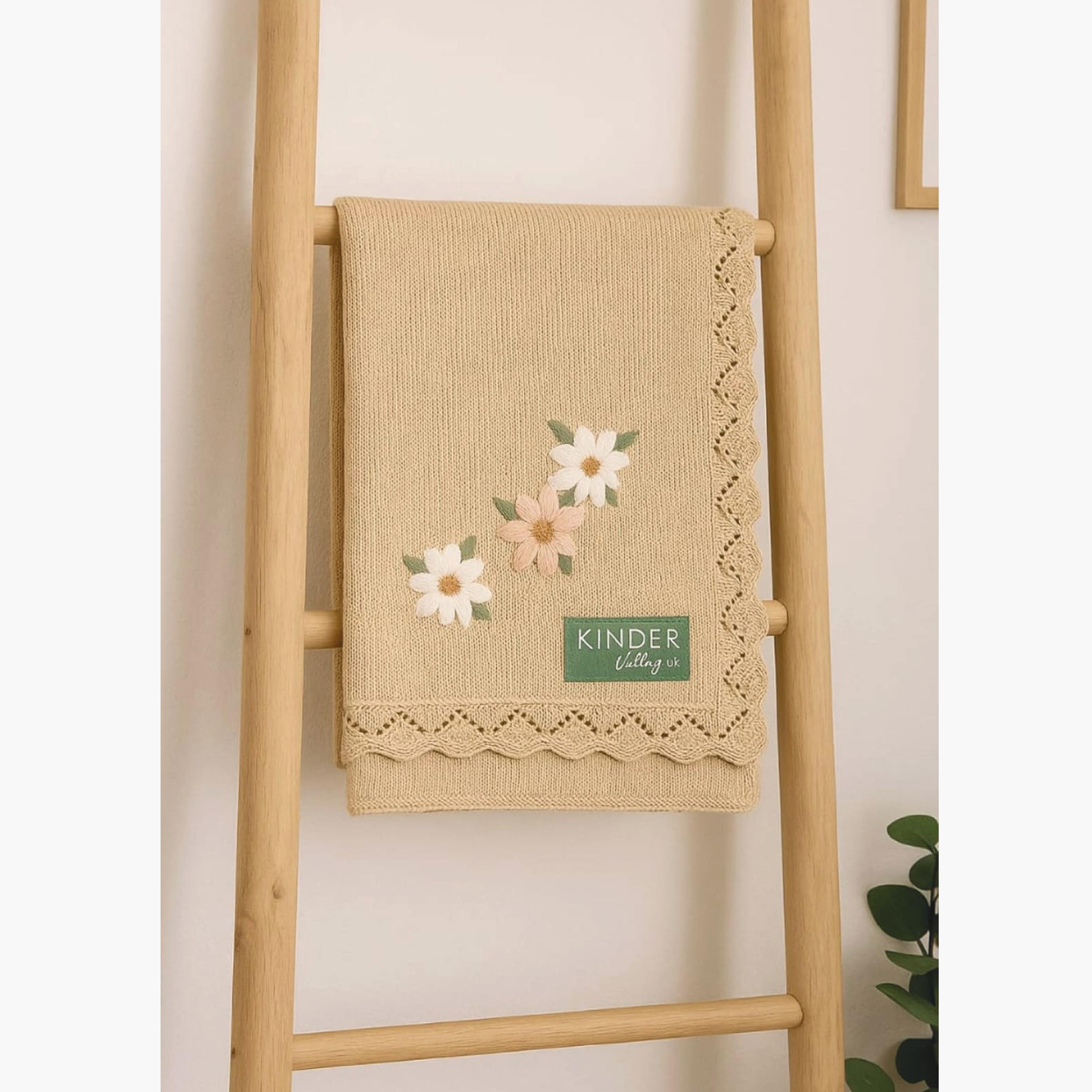 Kinder Valley 100% Natural Cotton Knitted Blanket - PetalLoom-baby-nursery-blanketsandswaddles-blanketsandquilts-image-2