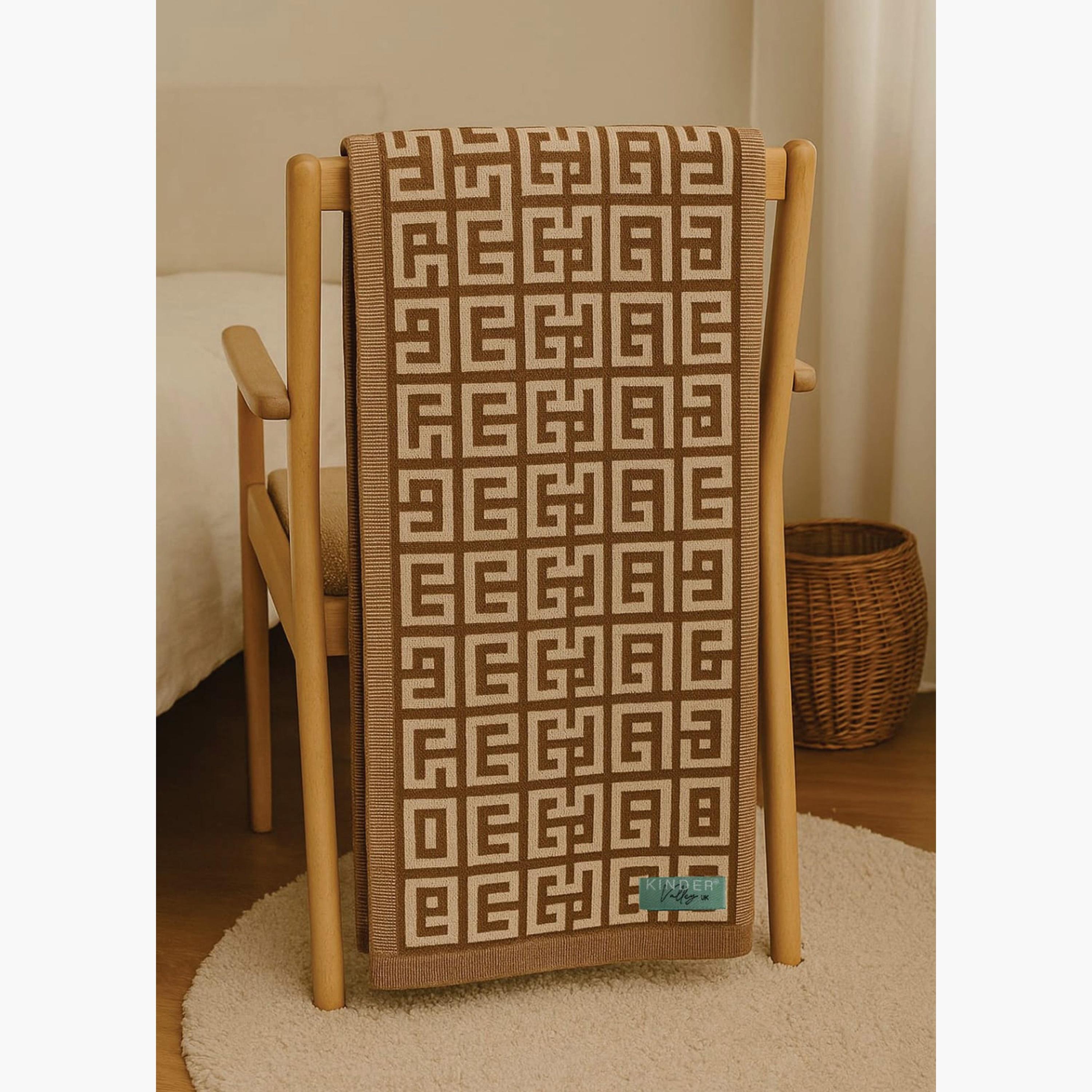 Kinder Valley 100% Natural Cotton Knitted Blanket - TerraGrid-baby-nursery-blanketsandswaddles-blanketsandquilts-image-3