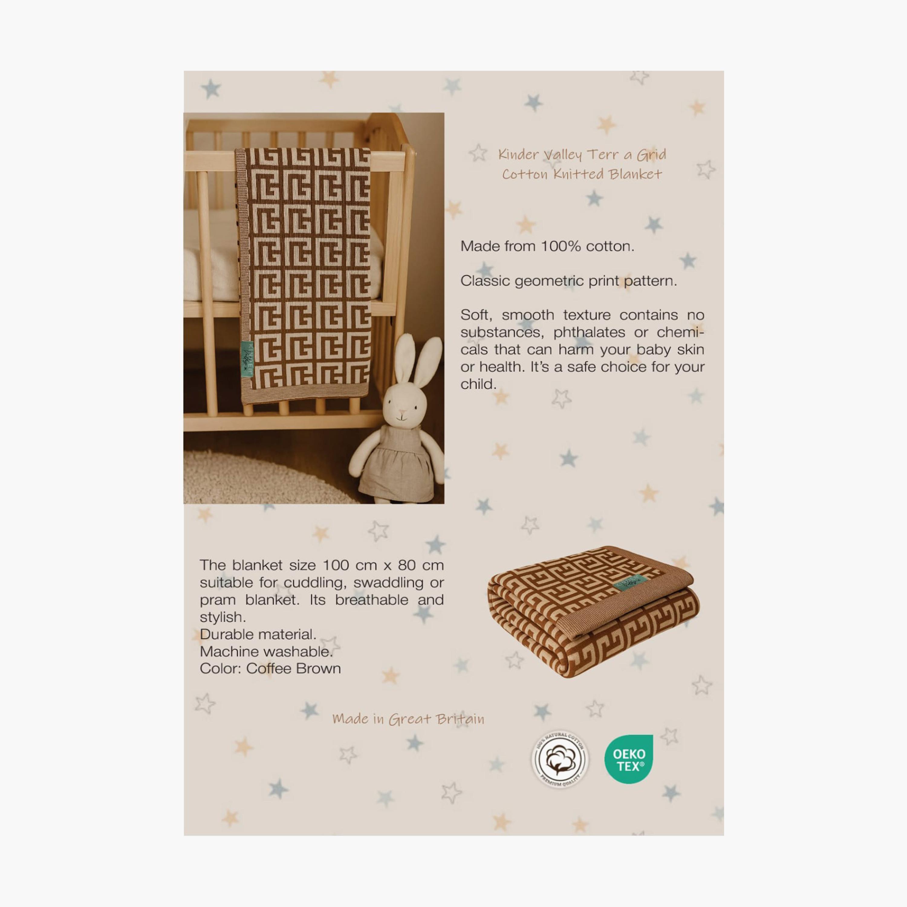 Kinder Valley 100% Natural Cotton Knitted Blanket - TerraGrid-baby-nursery-blanketsandswaddles-blanketsandquilts-image-5