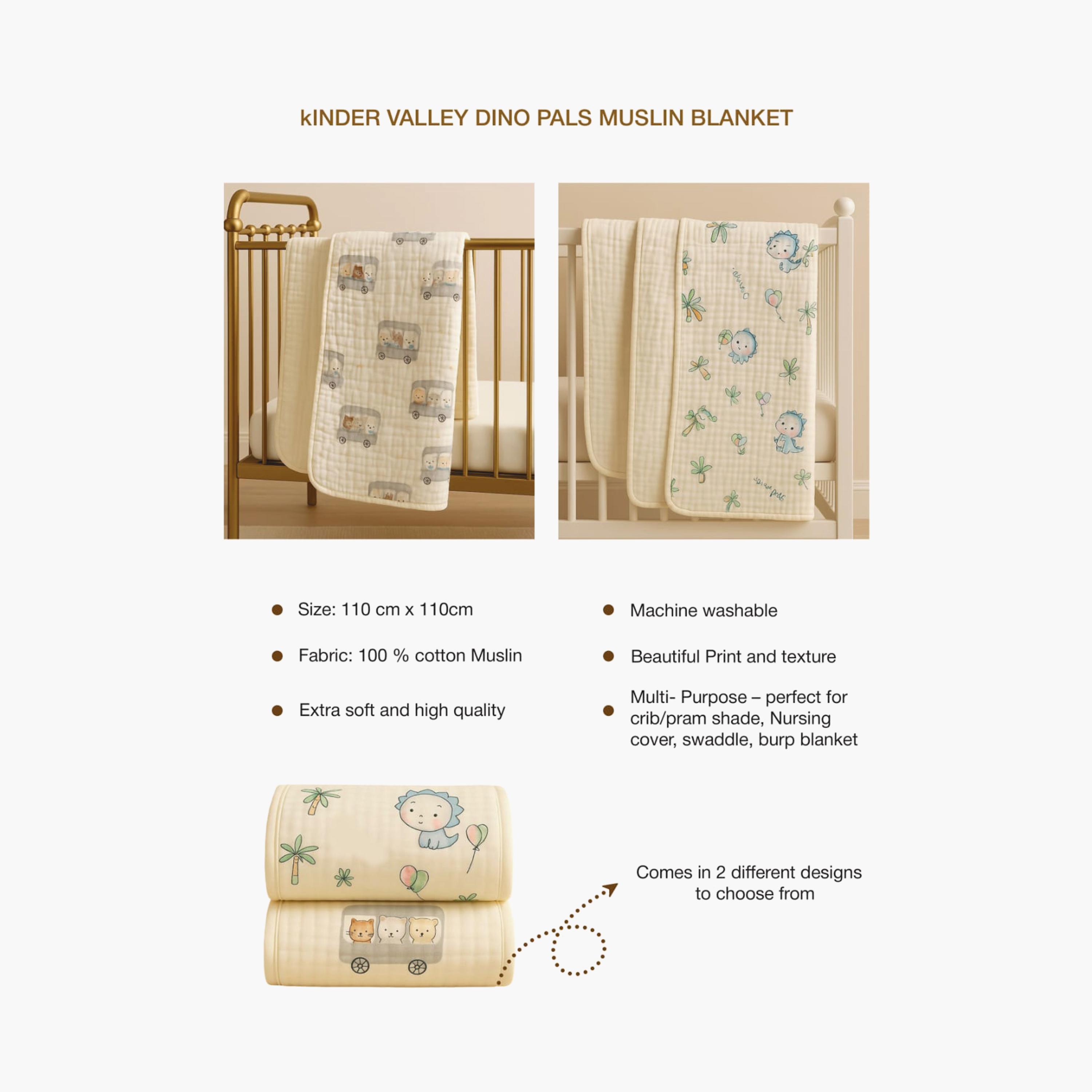 بطانية من القطن الموسلين العضوي الطبيعي 100% من كيندر فالي - دريم-baby-nursery-blanketsandswaddles-blanketsandquilts-image-4