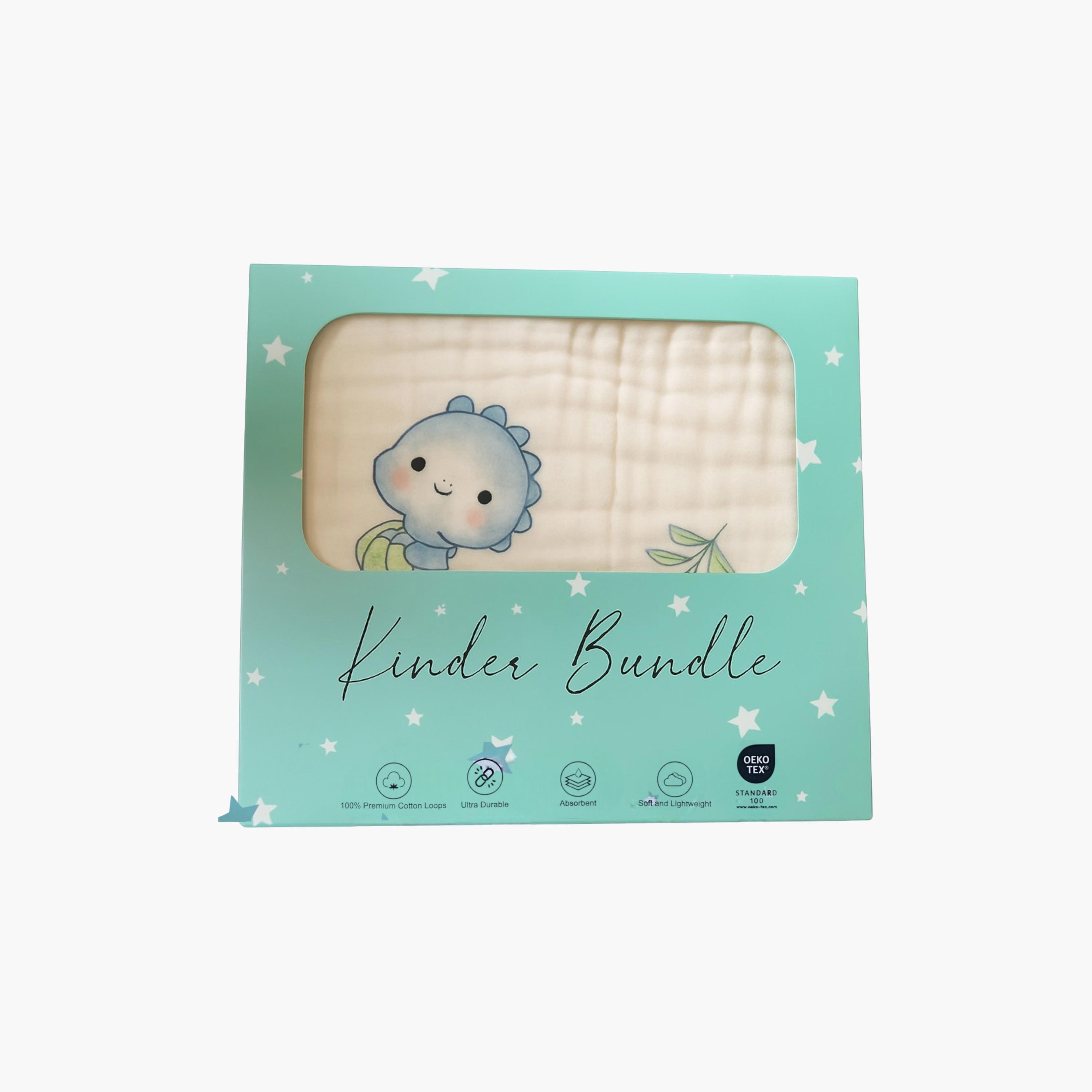 Kinder Valley 100% Natural Organic Cotton Muslin Blanket - Dino-baby-nursery-blanketsandswaddles-blanketsandquilts-image-5