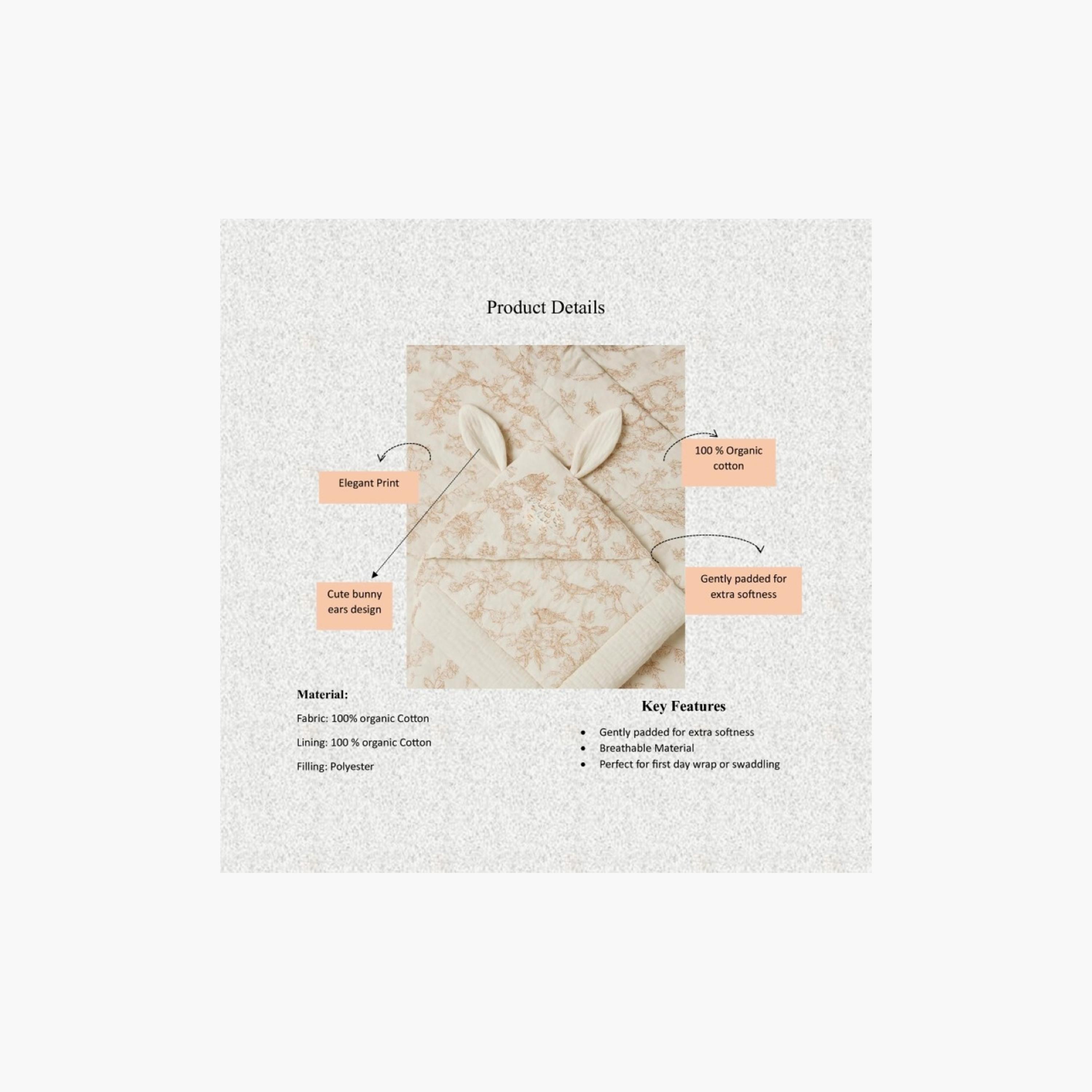 Kinder Valley 100% Organic Cotton Hooded Muslin Blanket - Abstract Print-baby-nursery-blanketsandswaddles-swaddlesandsleepingbags-image-5