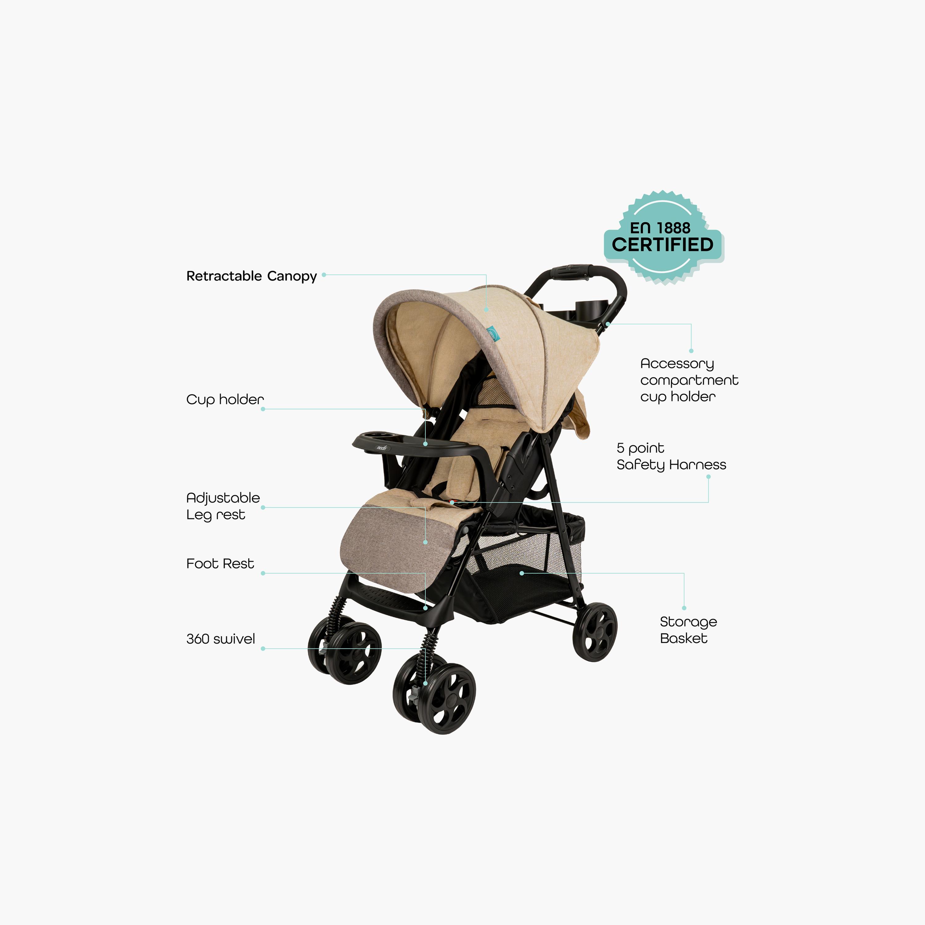 عربة أطفال مترو إيربان من مون مع مظلة شمس وحزام أمان بخمس نقاط-baby-gear-strollersandprams-strollers-image-2