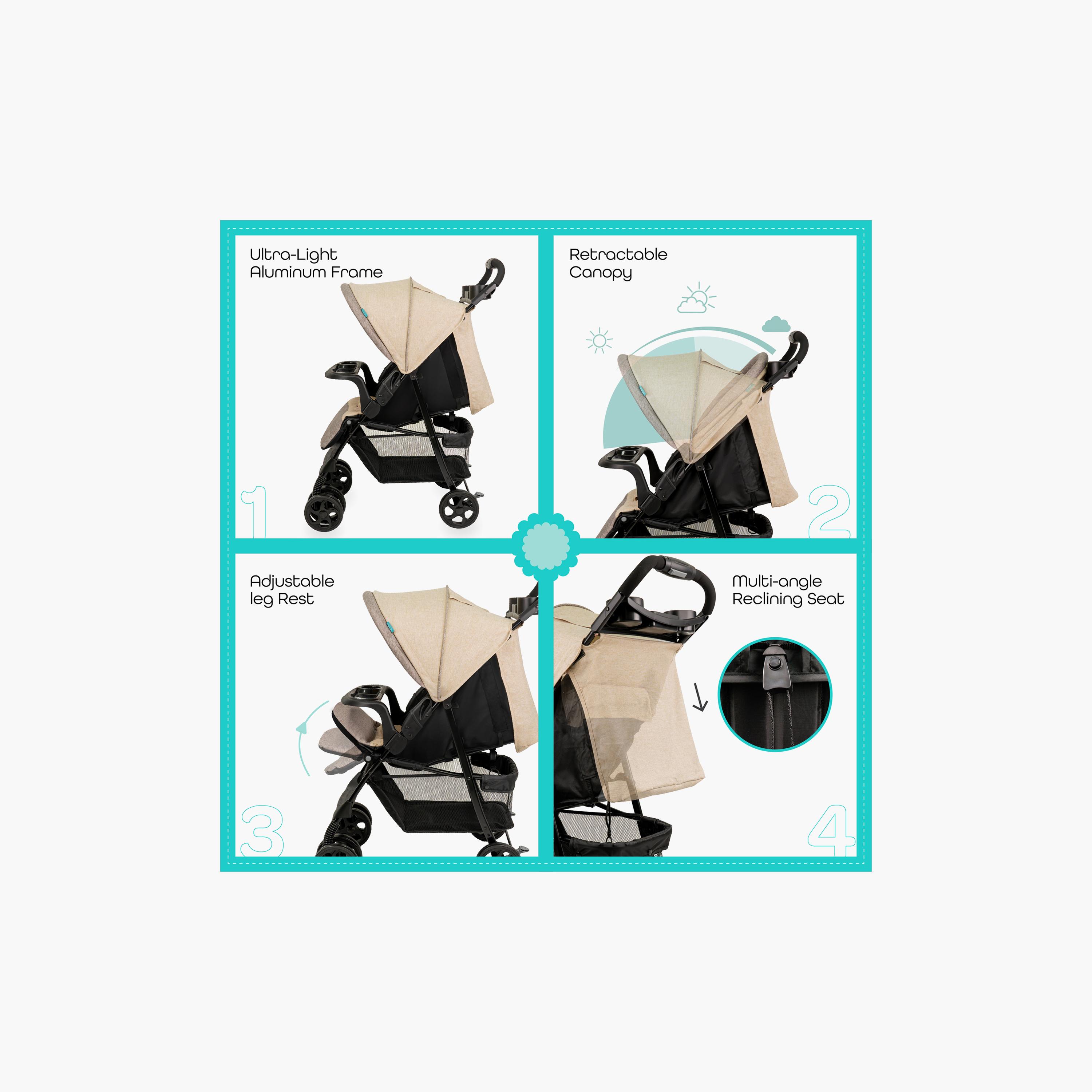 عربة أطفال مترو إيربان من مون مع مظلة شمس وحزام أمان بخمس نقاط-baby-gear-strollersandprams-strollers-image-3