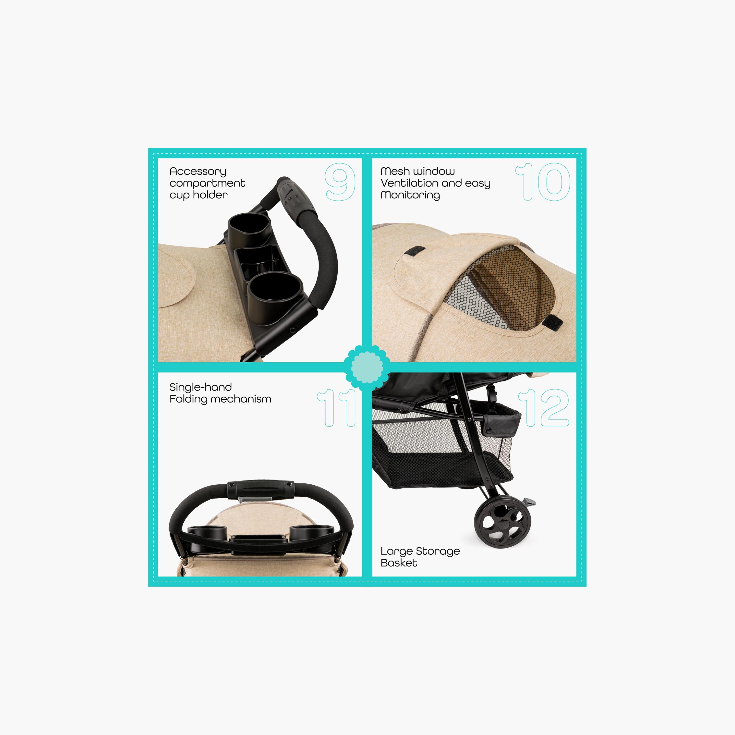 عربة أطفال مترو إيربان من مون مع مظلة شمس وحزام أمان بخمس نقاط-baby-gear-strollersandprams-strollers-image-5