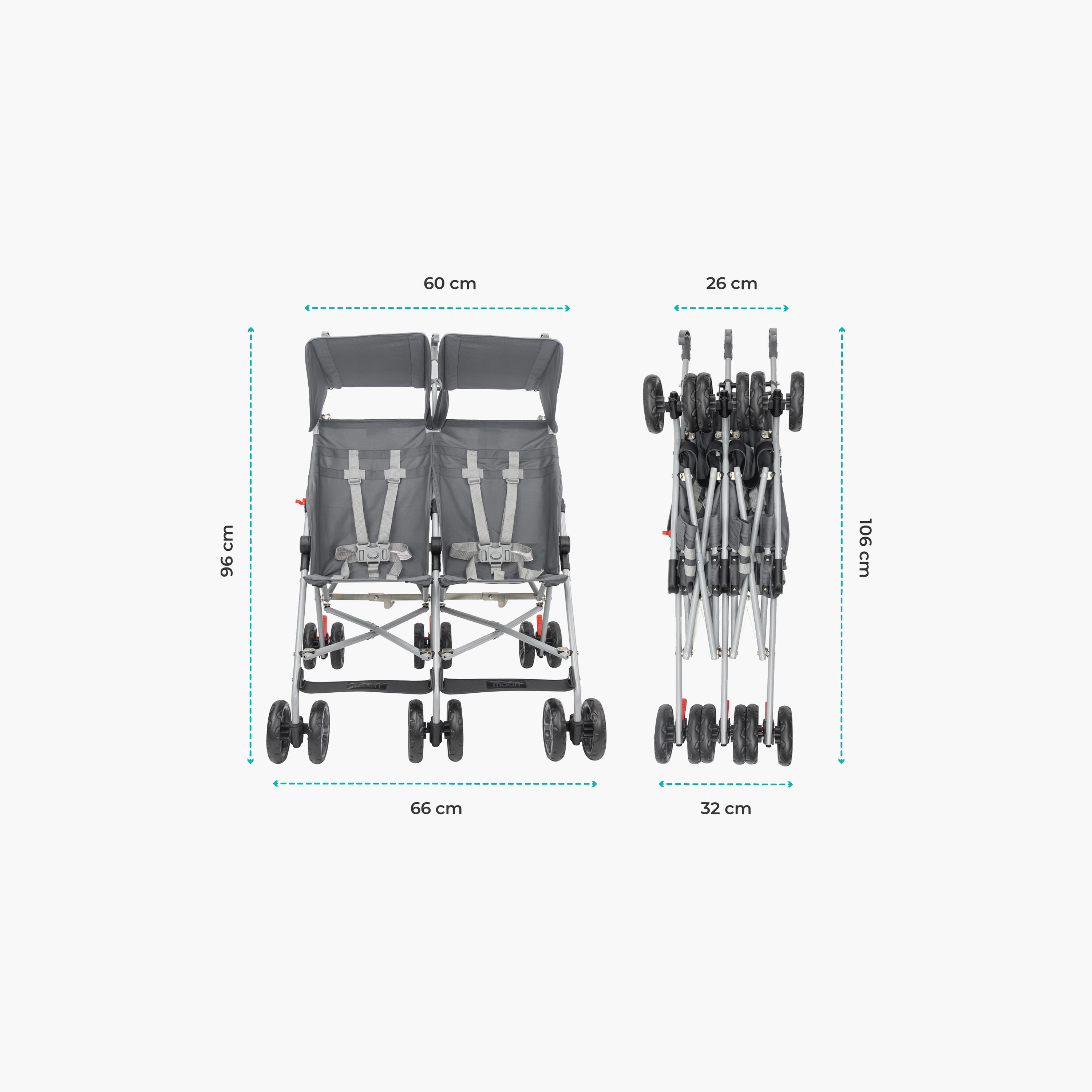 Moon Jet Plus Twin Lightweight Travel Strollers - 6 Months+-baby-gear-strollersandprams-strollers-image-5