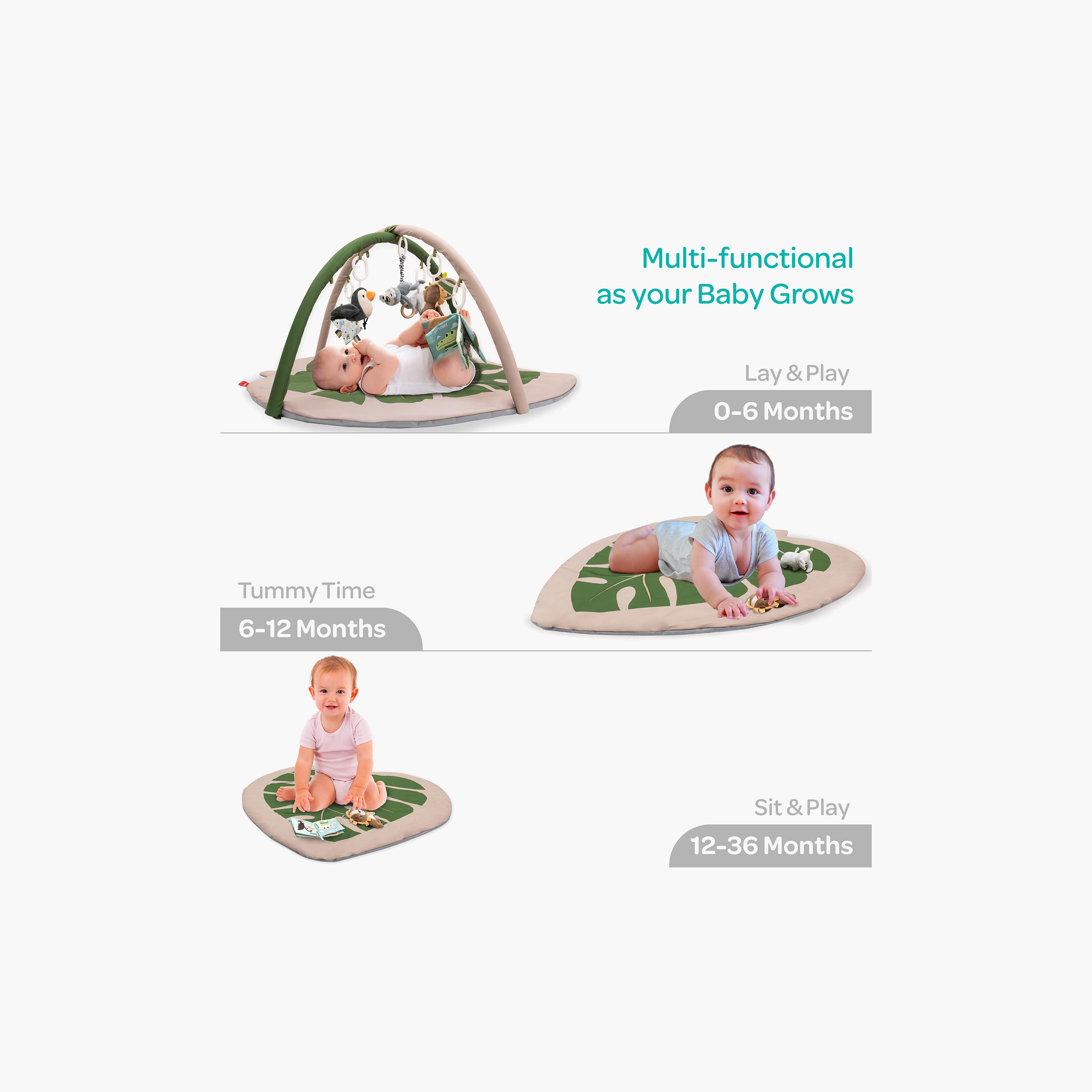 Moon Play Mat with 7 Detachable Toys - Forest Theme - Beige-baby-infantactivity-playpensandplaymats-image-2