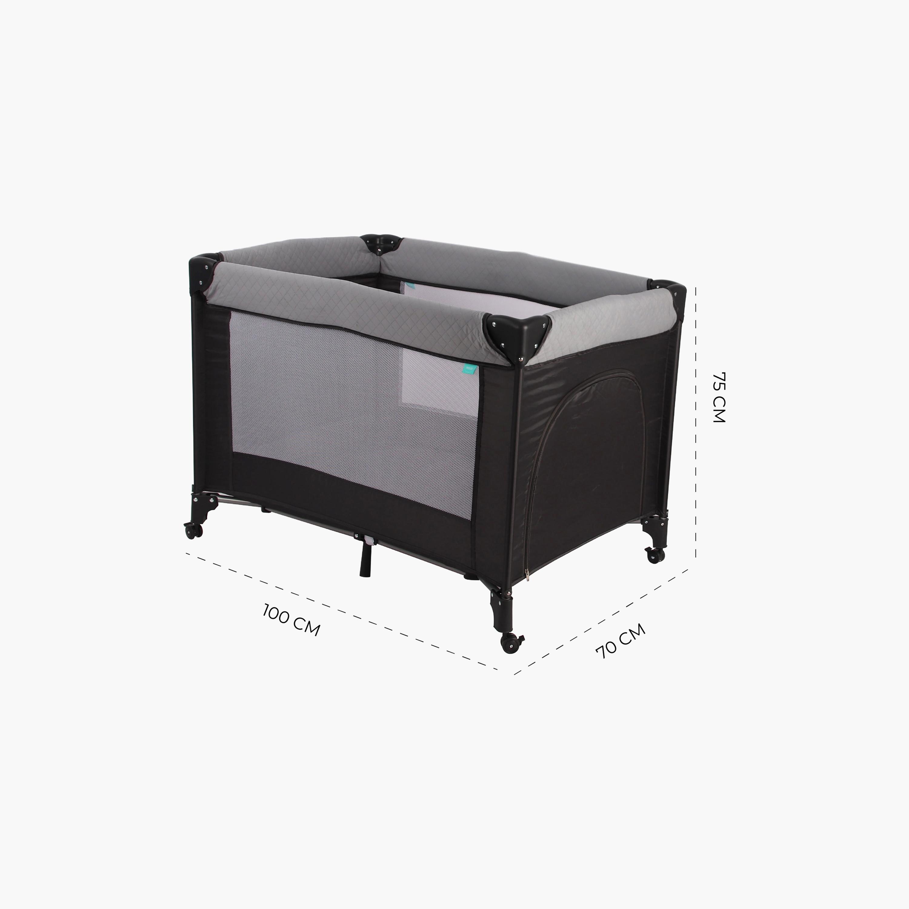 Moon Kidora Easy-Fold Playpen with Wheels, Storage & Edge Protection - Black - 0 Months+-baby-infantactivity-playpensandplaymats-image-6