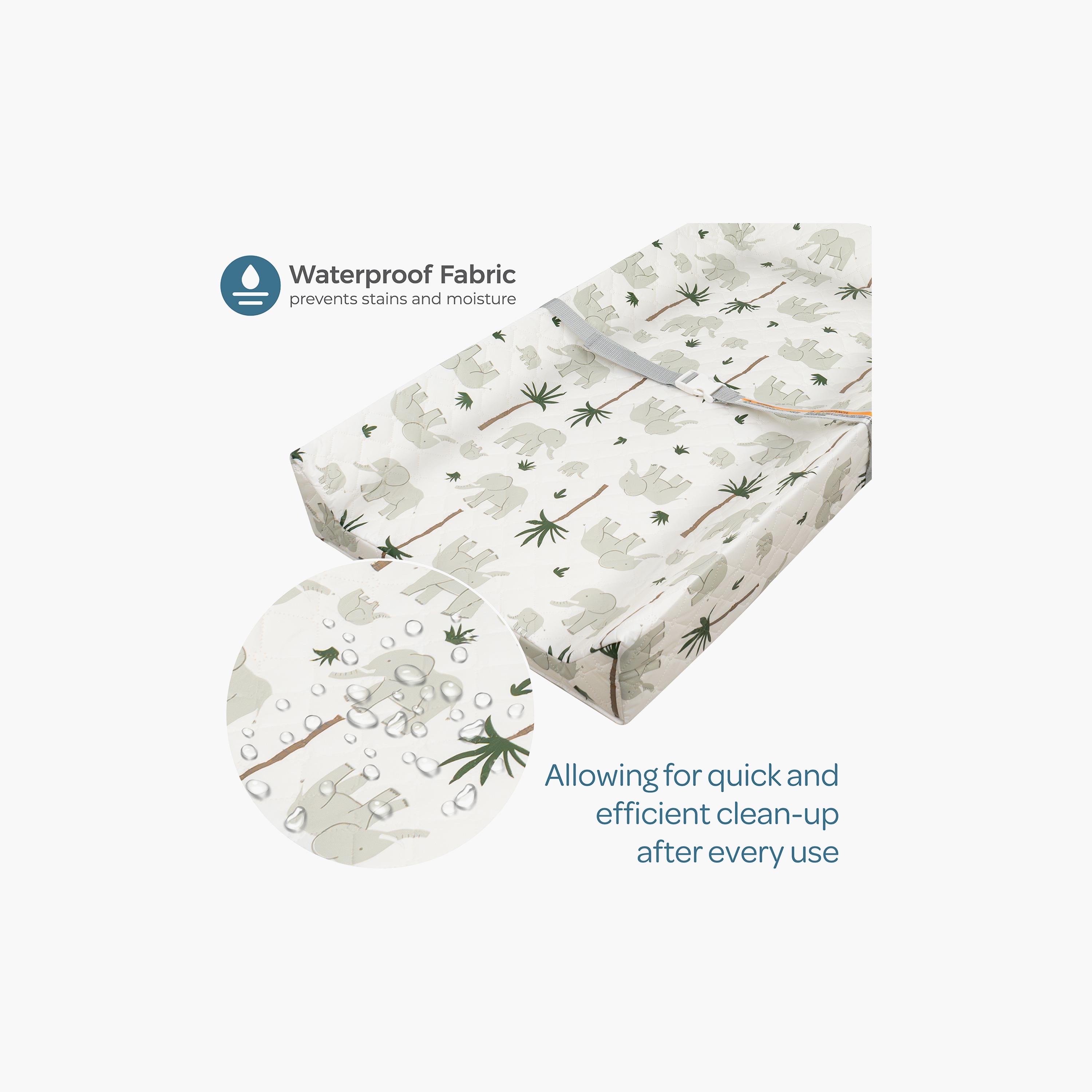 Moon Waterproof Contour Diaper Changing Mat Pad - 80 x 40 cm - Tropical Print-baby-diapering-changingmats-image-2
