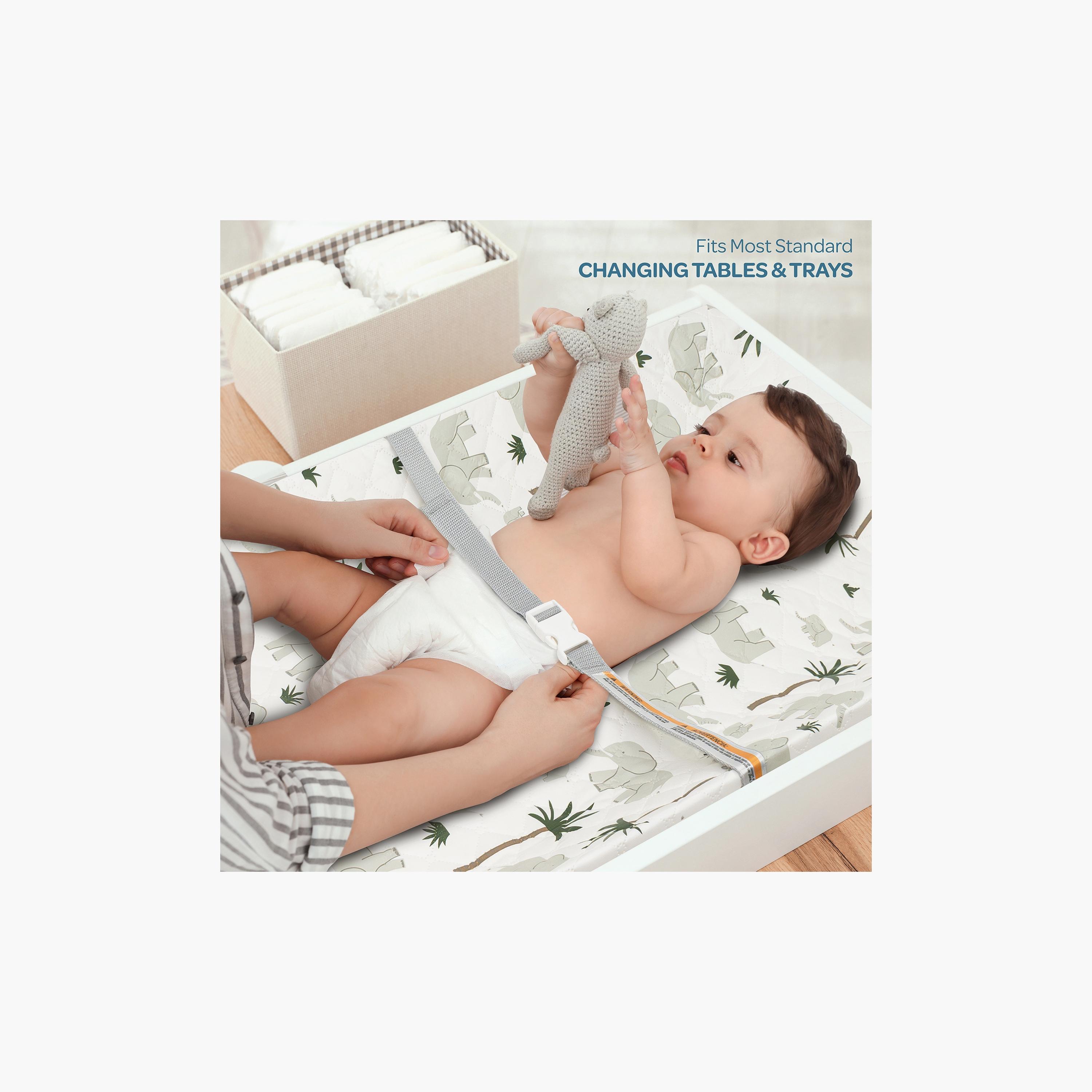 Moon Waterproof Contour Diaper Changing Mat Pad - 80 x 40 cm - Tropical Print-baby-diapering-changingmats-image-3
