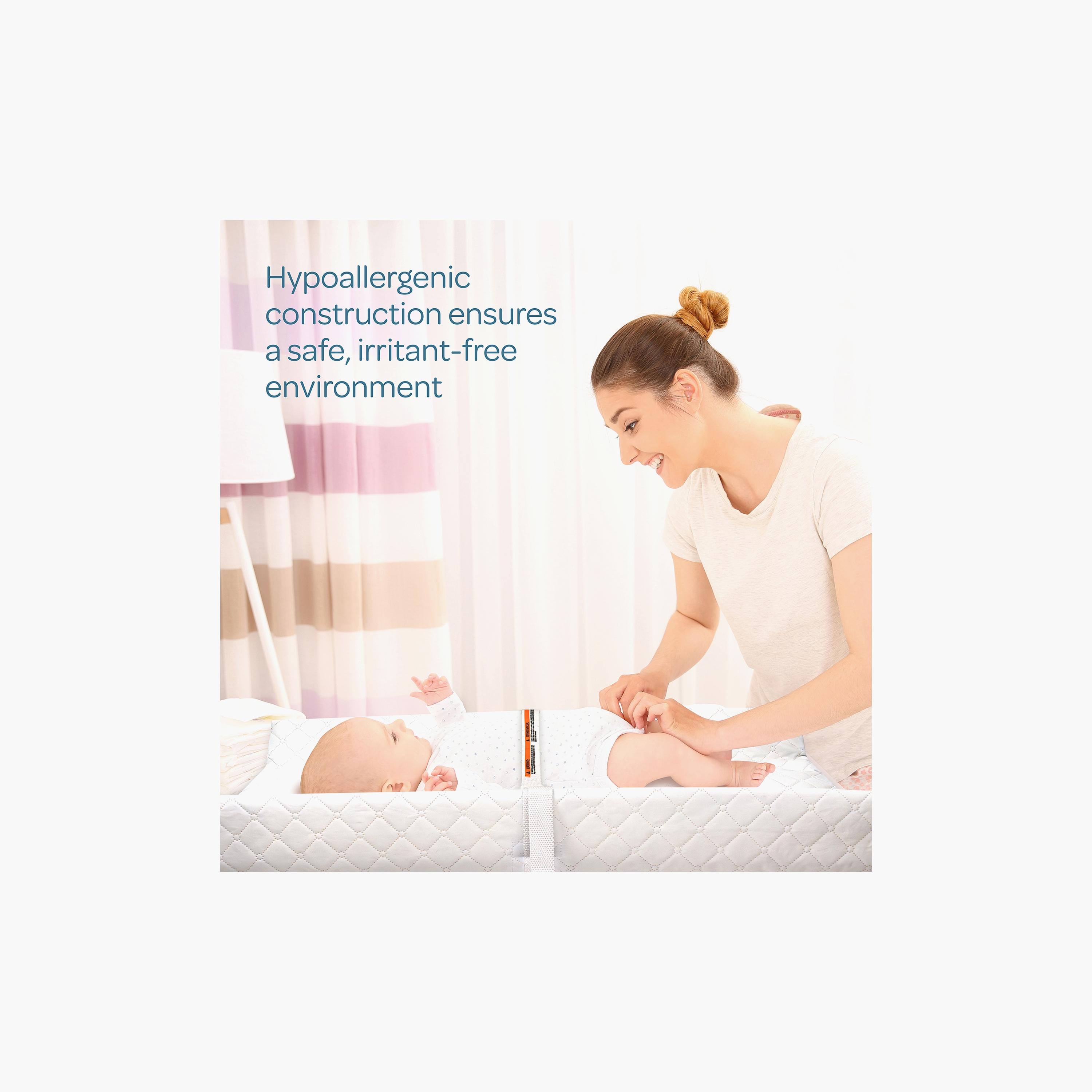Moon Waterproof Contour Diaper Changing Mat Pad - 80 x 40 cm - White-baby-diapering-changingmats-image-3