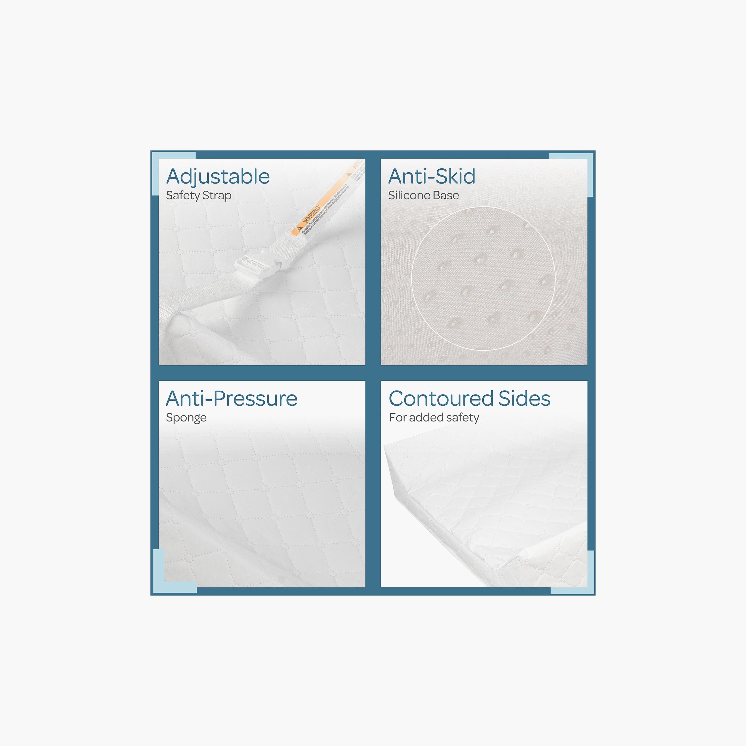 Moon Waterproof Contour Diaper Changing Mat Pad - 80 x 40 cm - White-baby-diapering-changingmats-image-4