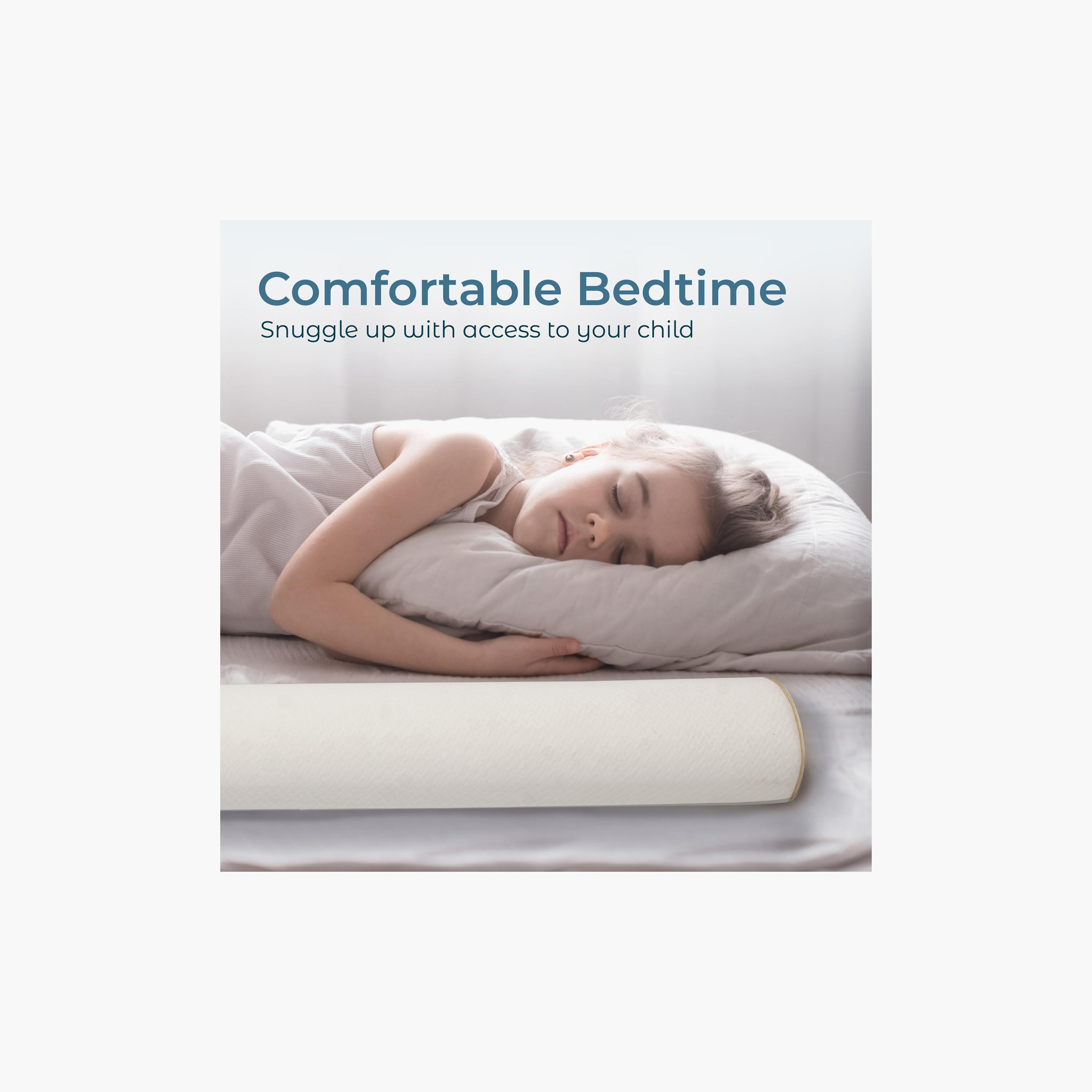 Moon Organic Toddler Half Moon Bed Bumper - White-baby-nursery-mattresses-image-3