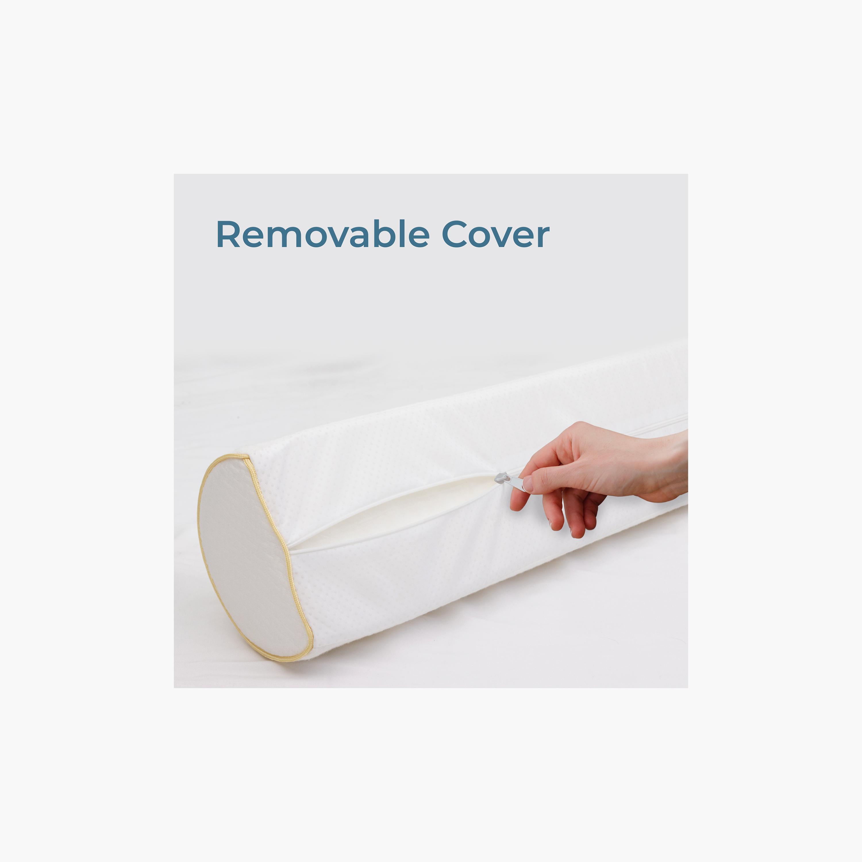 Moon Organic Toddler Half Moon Bed Bumper - White-baby-nursery-mattresses-image-5
