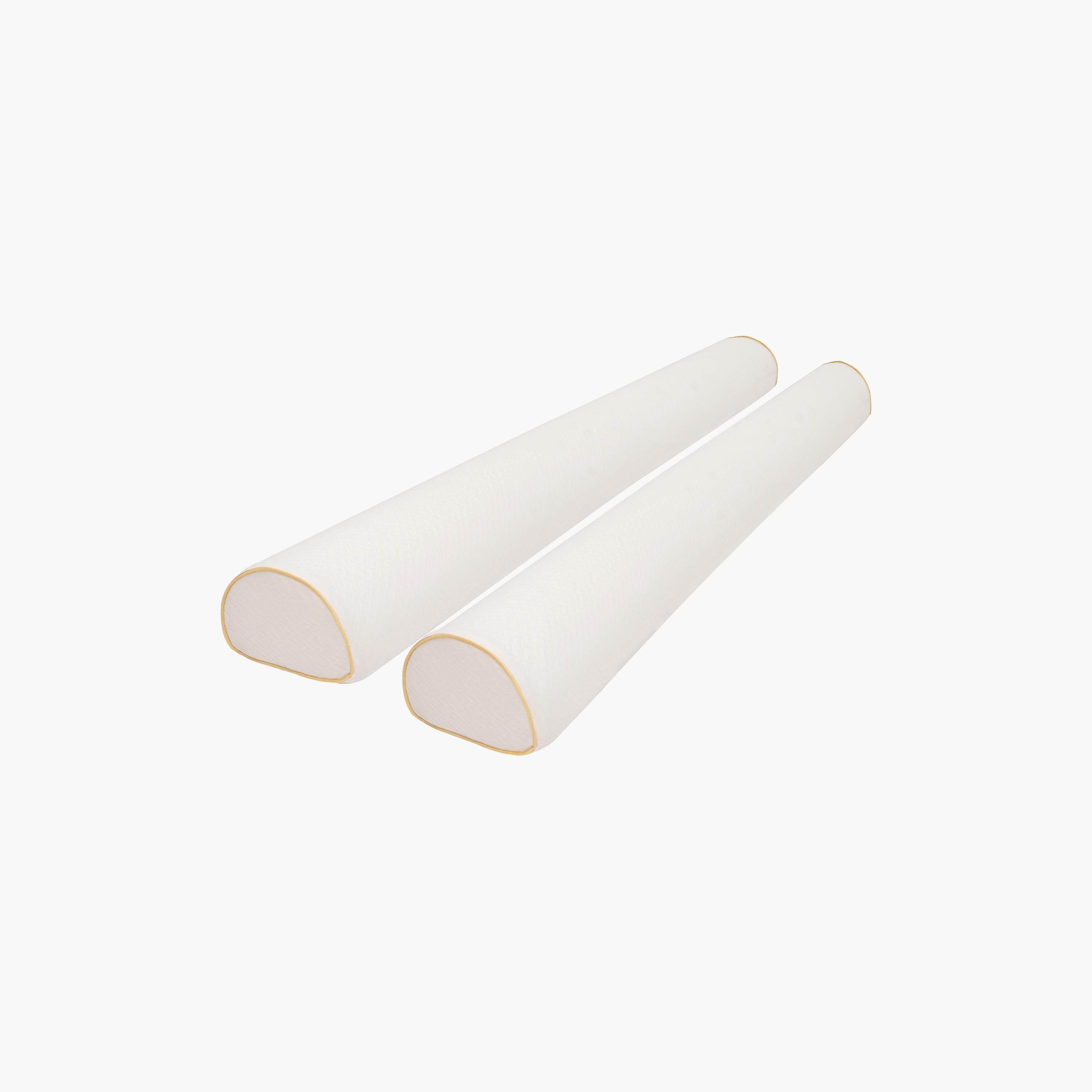 Moon 2-Piece Organic Toddler Half Moon Bed Bumper - White-baby-nursery-mattresses-image-1