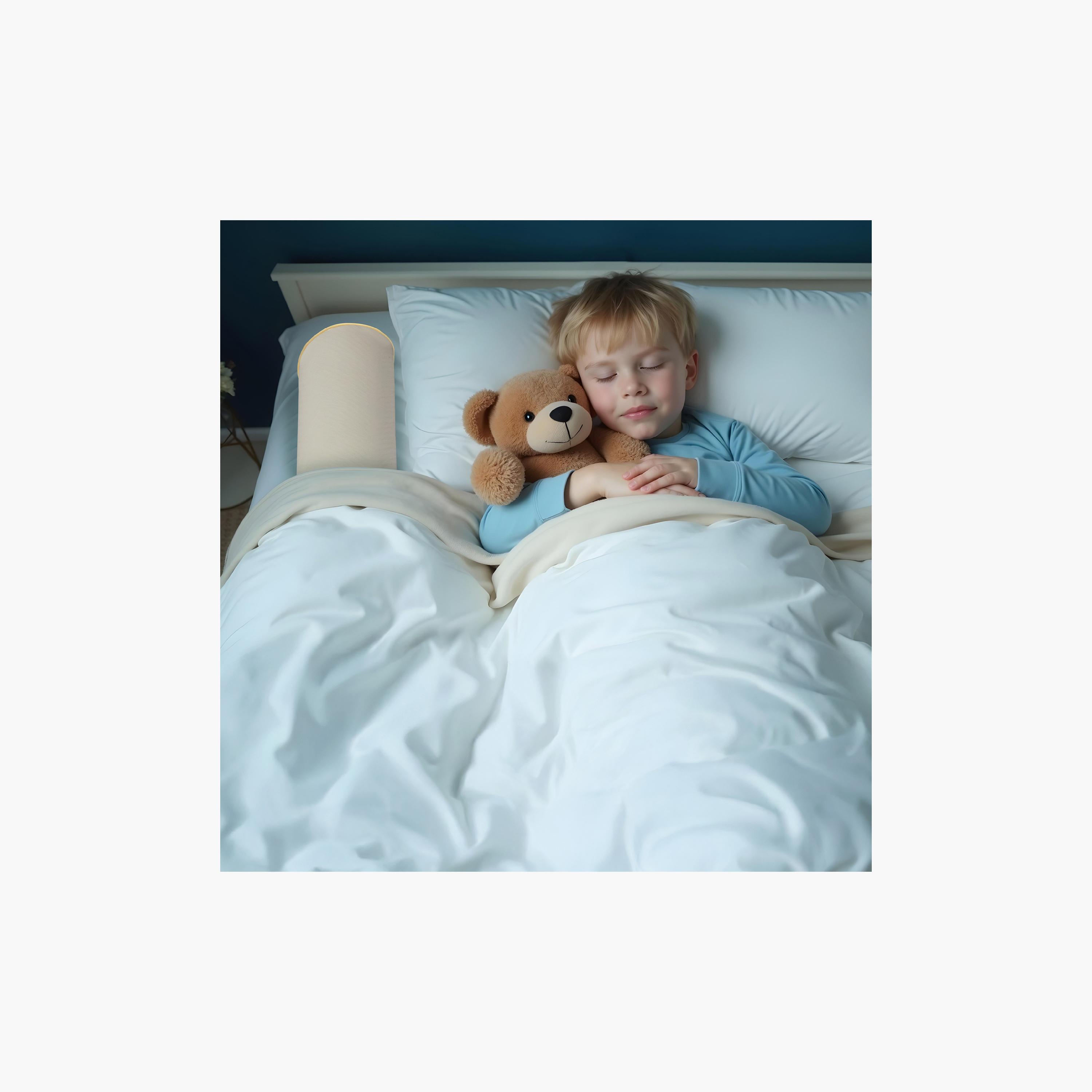 Moon 2-Piece Organic Toddler Half Moon Bed Bumper - White-baby-nursery-mattresses-image-12