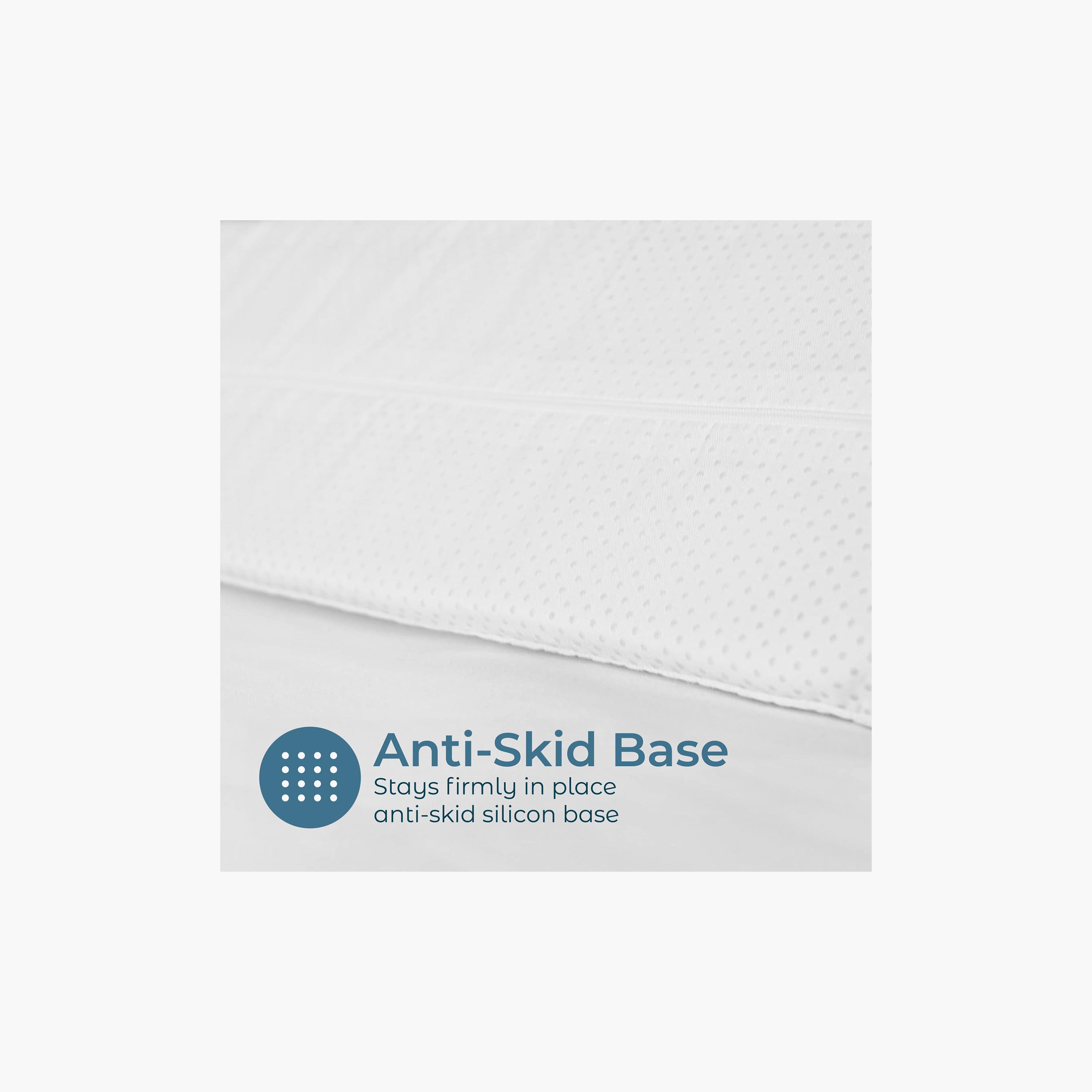 Moon 2-Piece Organic Toddler Half Moon Bed Bumper - White-baby-nursery-mattresses-image-7