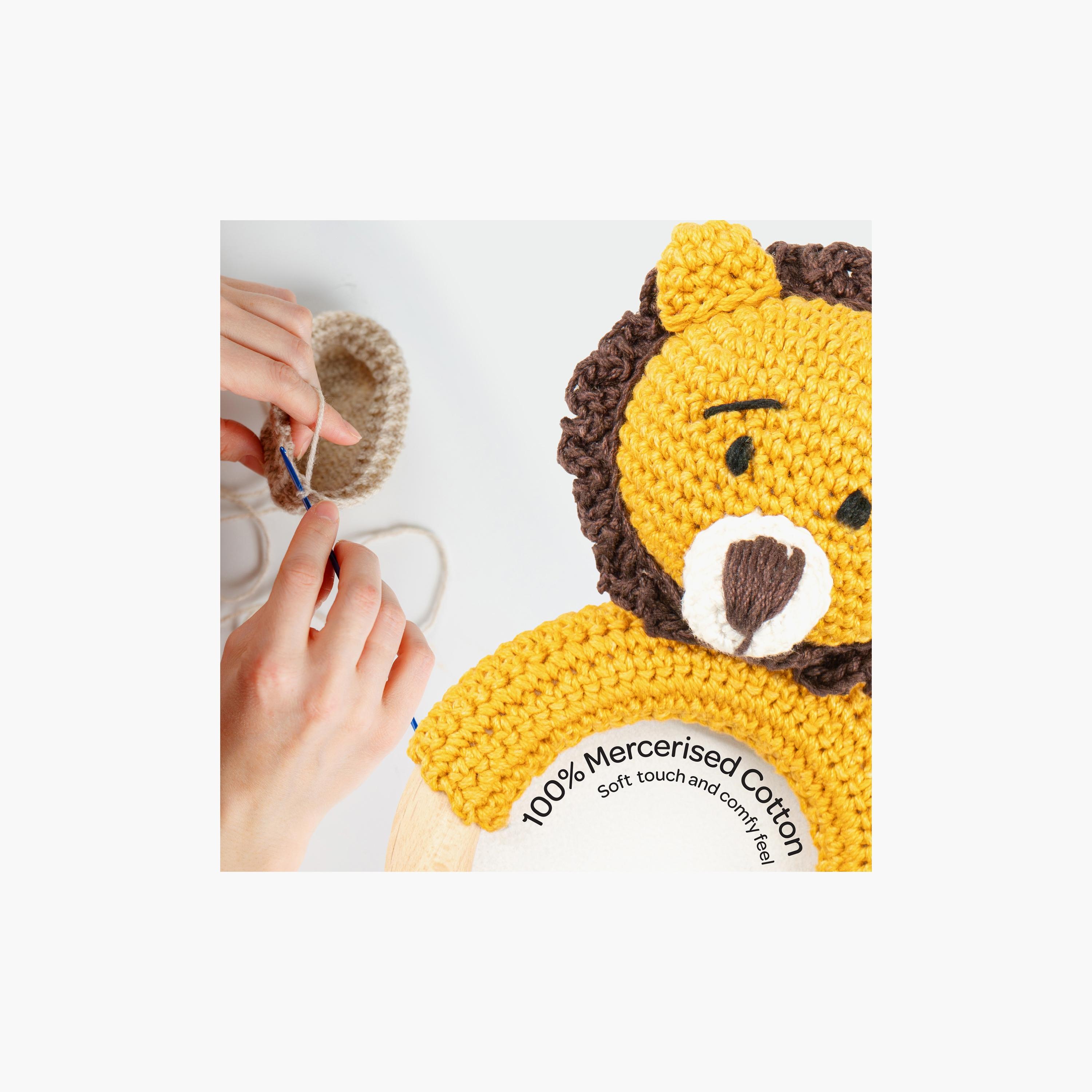 خشخيشة على شكل حلقة مصنوعة يدوياً من الكروشيه من مون - بتصميم أسد-toys-babyandtoddlertoys-rattlesandteethers-image-6