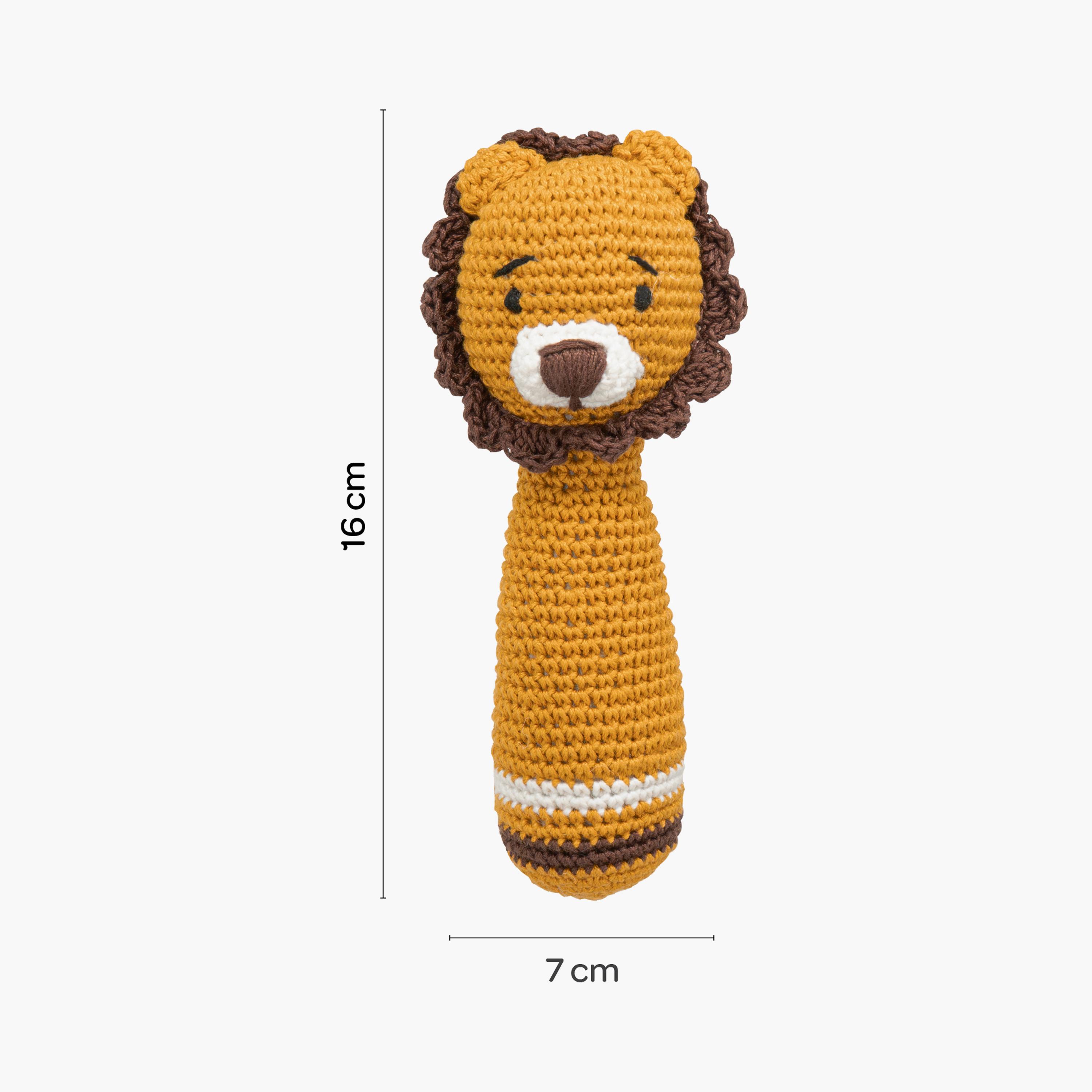 Moon Handcrafted Crochet Knitted Loop Rattle - 0 Months+ - Tiger-toys-babyandtoddlertoys-rattlesandteethers-image-7