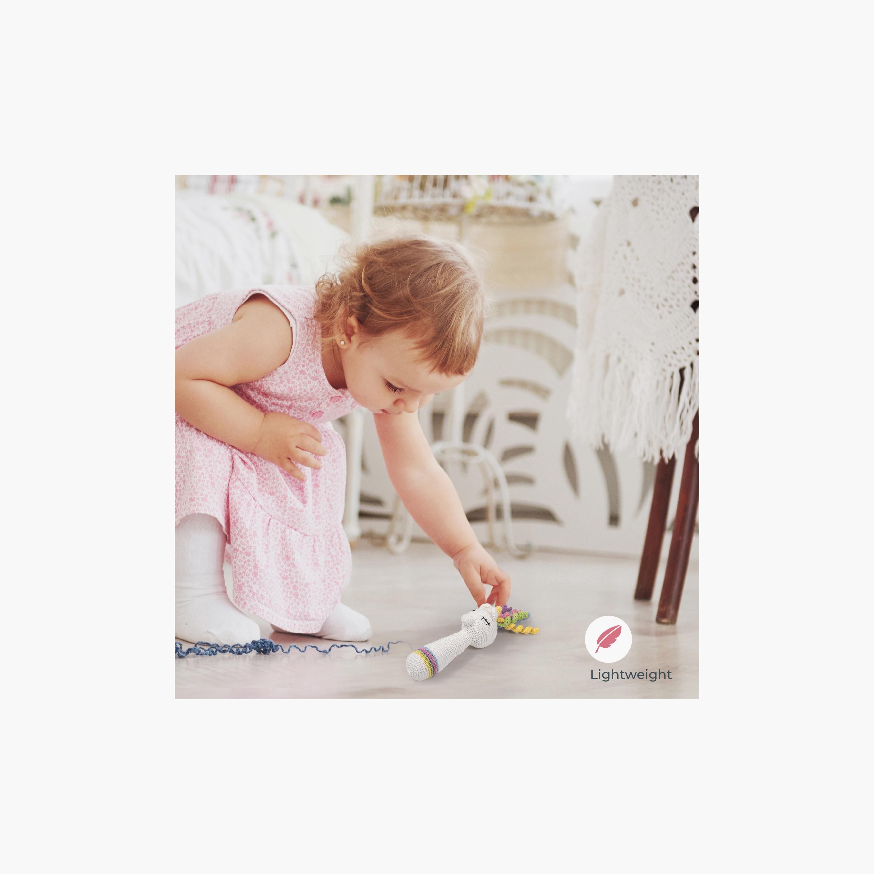 خشخيشة يدوية الصنع بحلقة كروشيه محبوكة من مون - 0 أشهر+ - مهر-toys-babyandtoddlertoys-rattlesandteethers-image-3