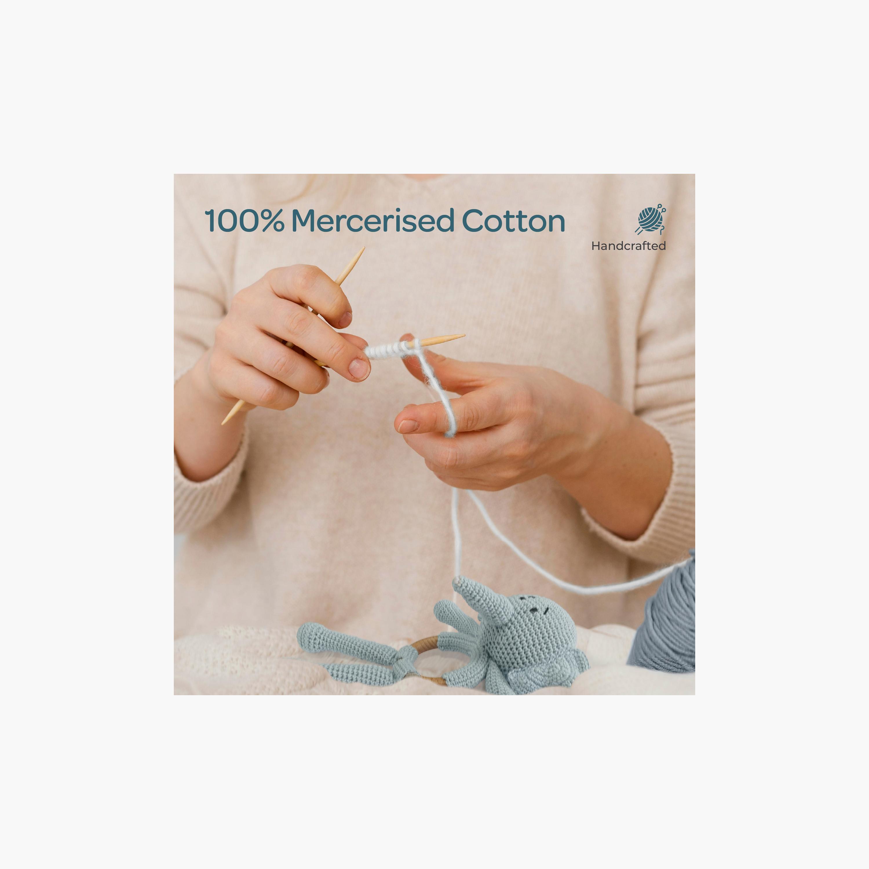Moon Handcrafted Crochet Toy with Cuddle Ring - 0 Months+ - Elephant-toys-babyandtoddlertoys-rattlesandteethers-image-5