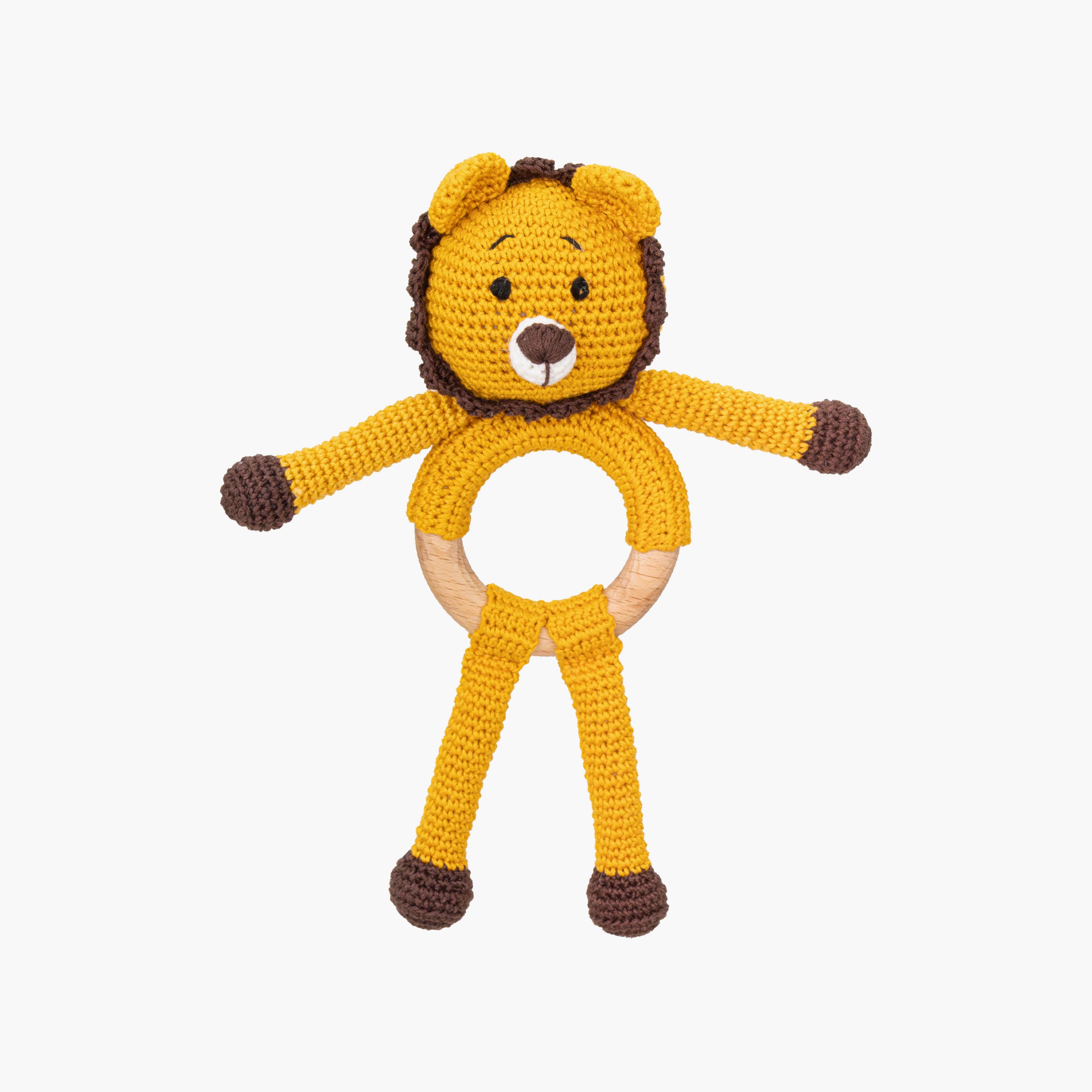 Moon Handcrafted Crochet Toy with Cuddle Ring - 0 Months+ - Tiger-toys-babyandtoddlertoys-rattlesandteethers-image-1