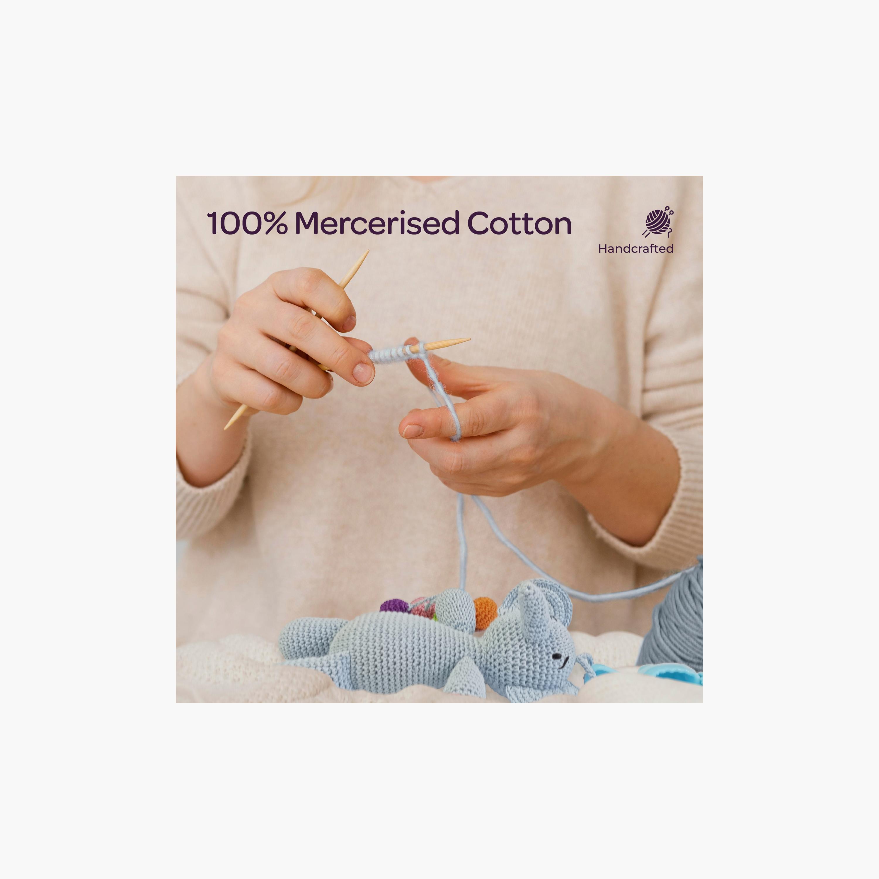 Moon Handcrafted Crochet Toy with Ring & Clip Hanger - 0 Months+ - Elephant-toys-babyandtoddlertoys-rattlesandteethers-image-4