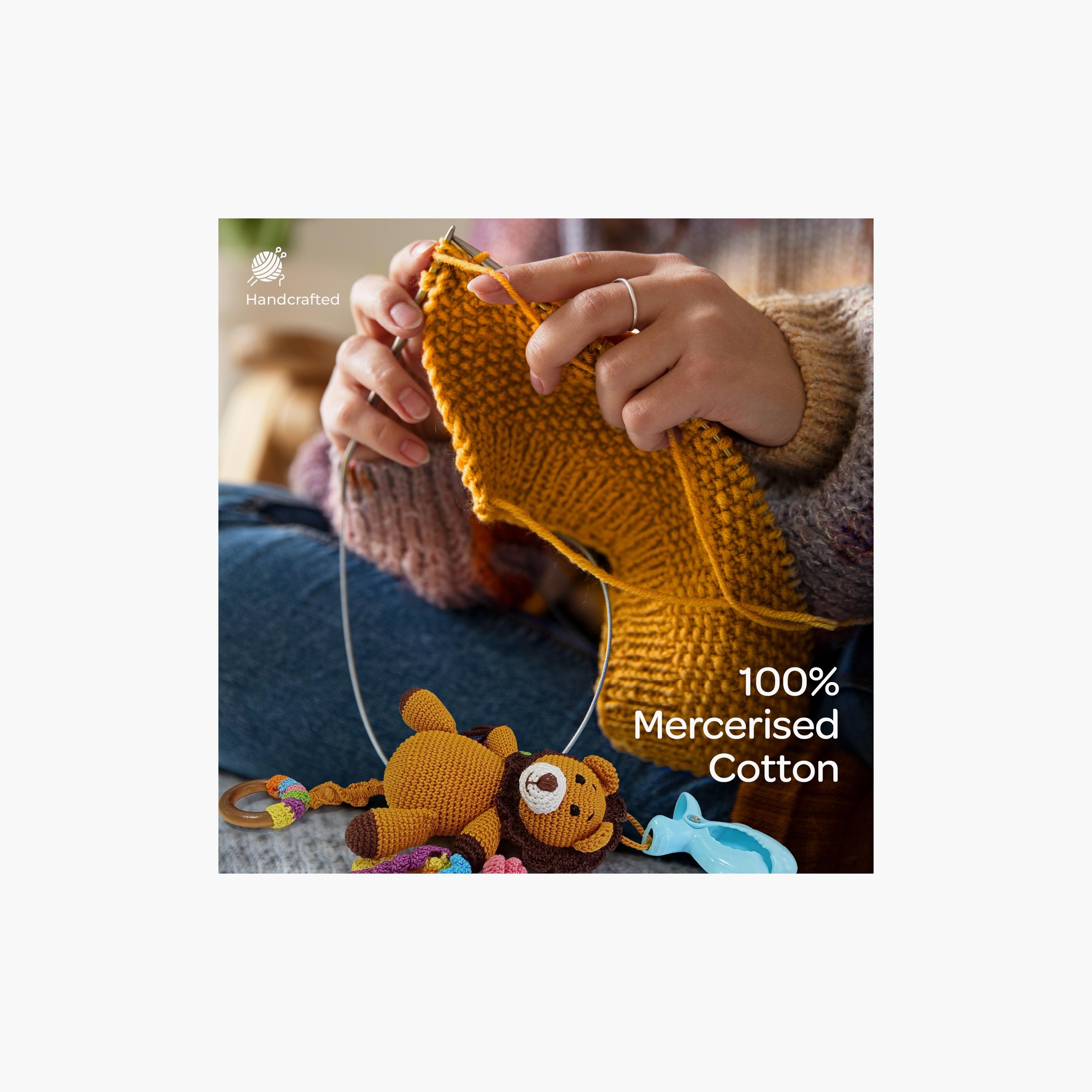 لعبة كروشيه يدوية الصنع مع حلقة وشماعة بمشبك من مون - 0 أشهر+ - نمر-toys-babyandtoddlertoys-rattlesandteethers-image-4