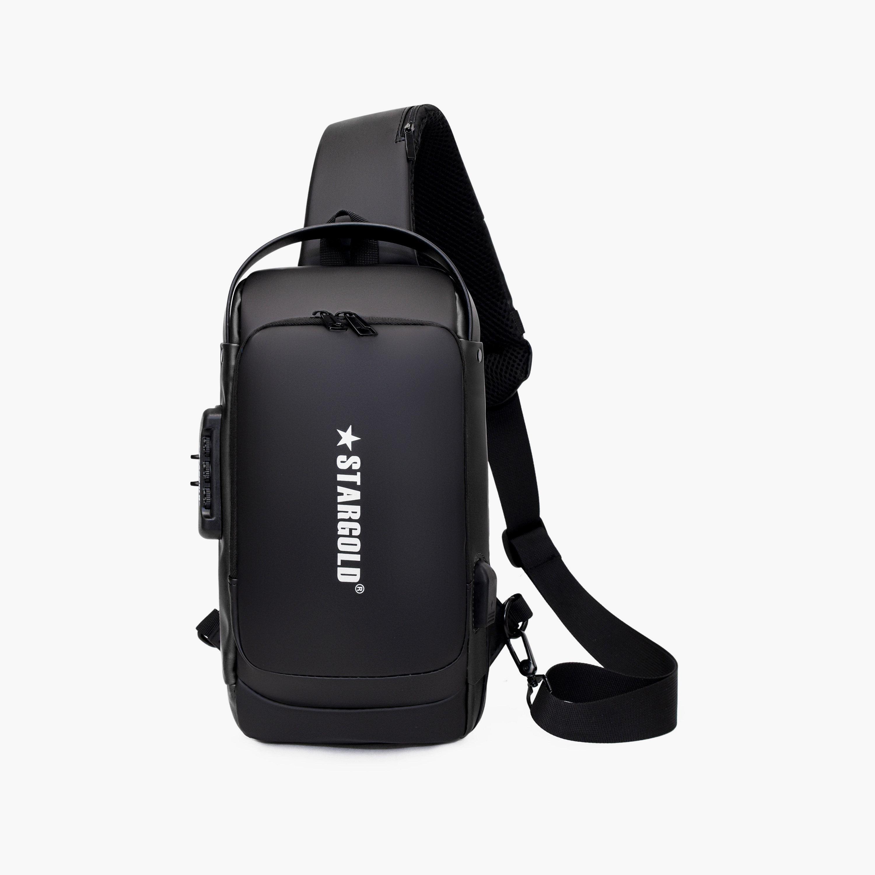 Stargold Crossbody Bag with Zipper Closure and Detachable Strap-men-bags-image-1