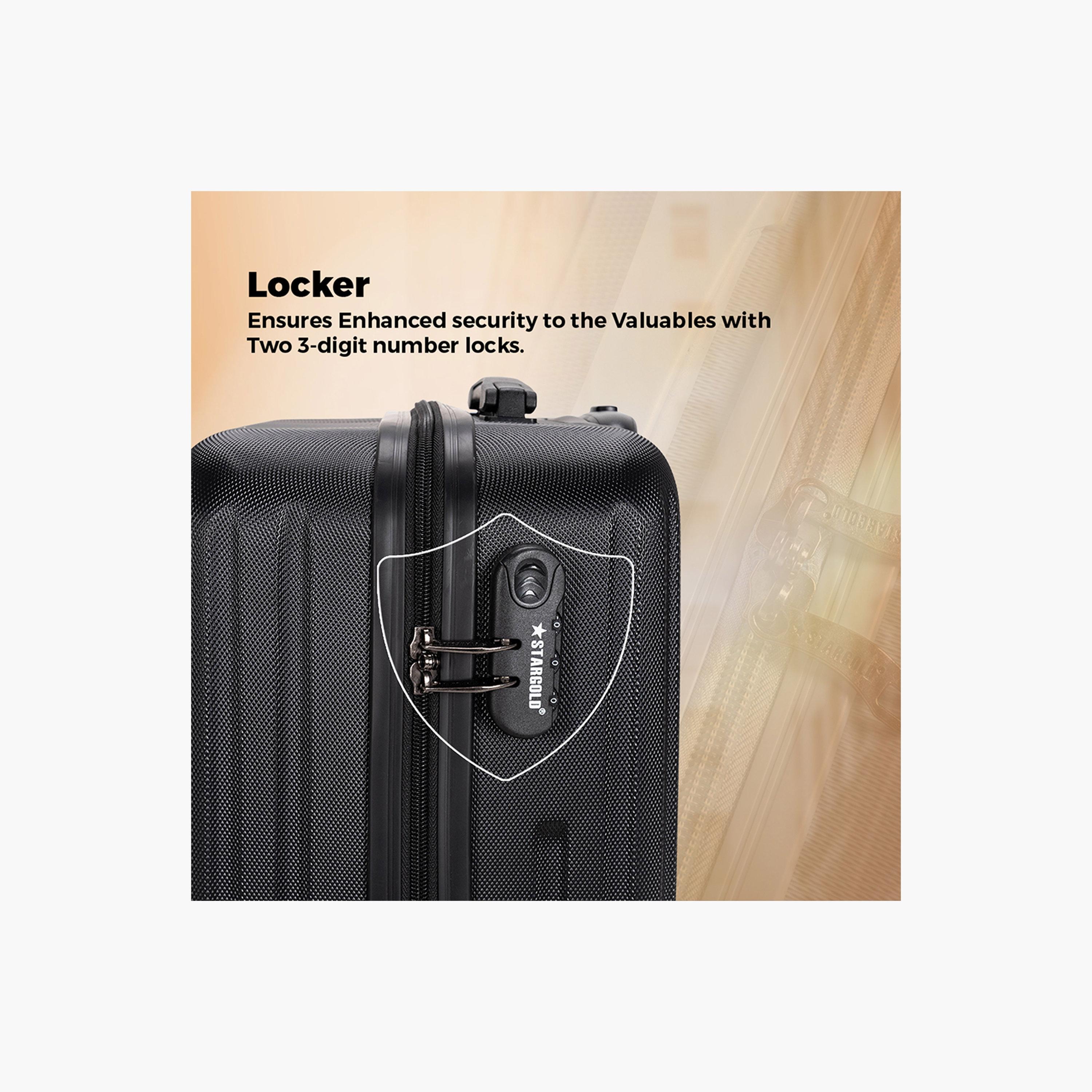 Stargold 40.5 CM Small Cabin ABS Hard Sided 4-Wheeler Spinner Trolley Bag with Combination Lock-travel-luggagesandbags-luggage-image-3