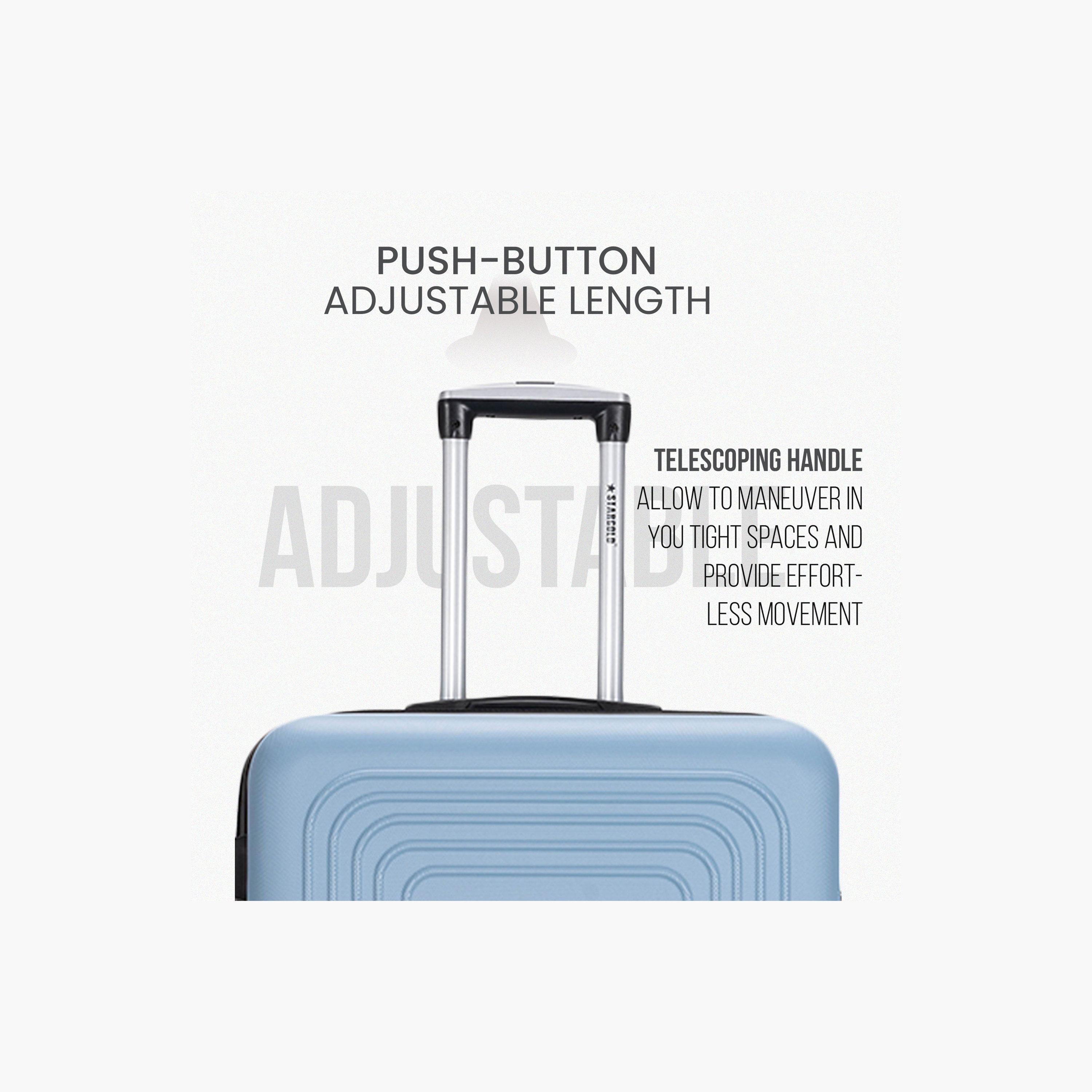 Stargold Set of 3 ABS Hard Sided 4-Wheeler Spinner Trolley Bag with Combination Lock-travel-luggagesandbags-luggage-image-5