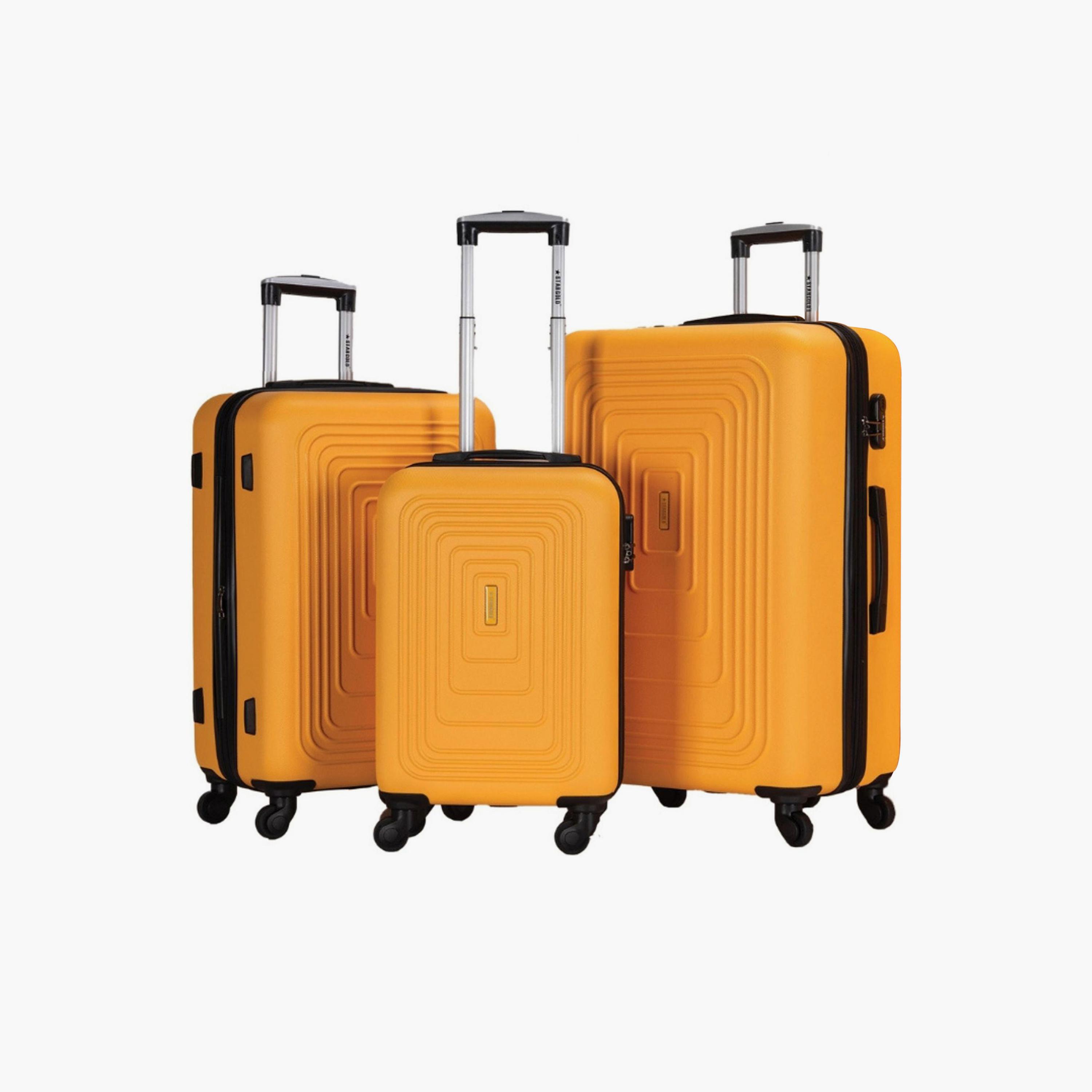 ستار جولد - طقم  3 شنط بعجلات دوارة من مادة ABS جوانب صلبة وأربع عجلات مع قفل رقمي-travel-luggagesandbags-luggage-image-1