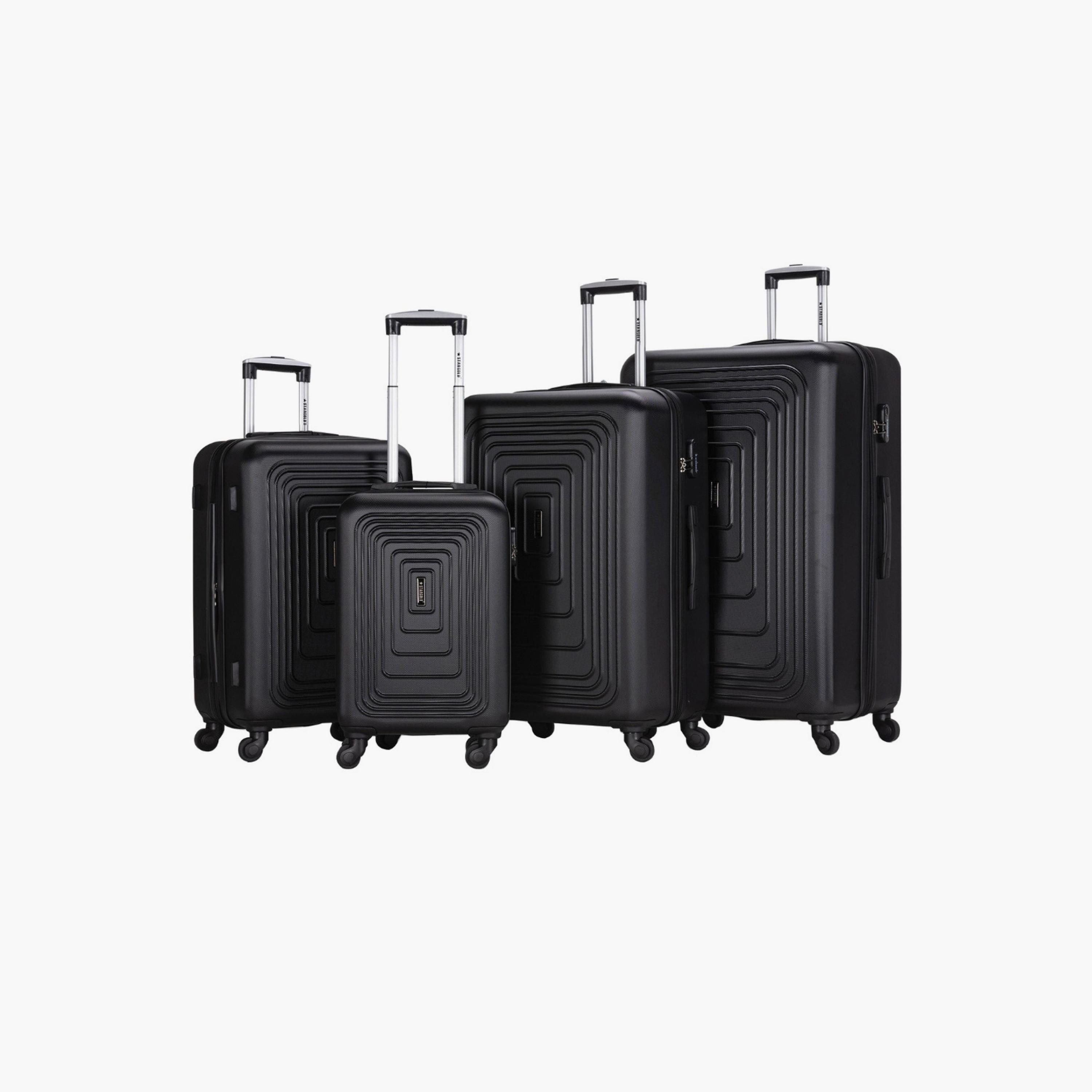 Stargold Set of 4 ABS Hard Sided 4-Wheeler Spinner Trolley Bag with Combination Lock-travel-luggagesandbags-luggage-image-1