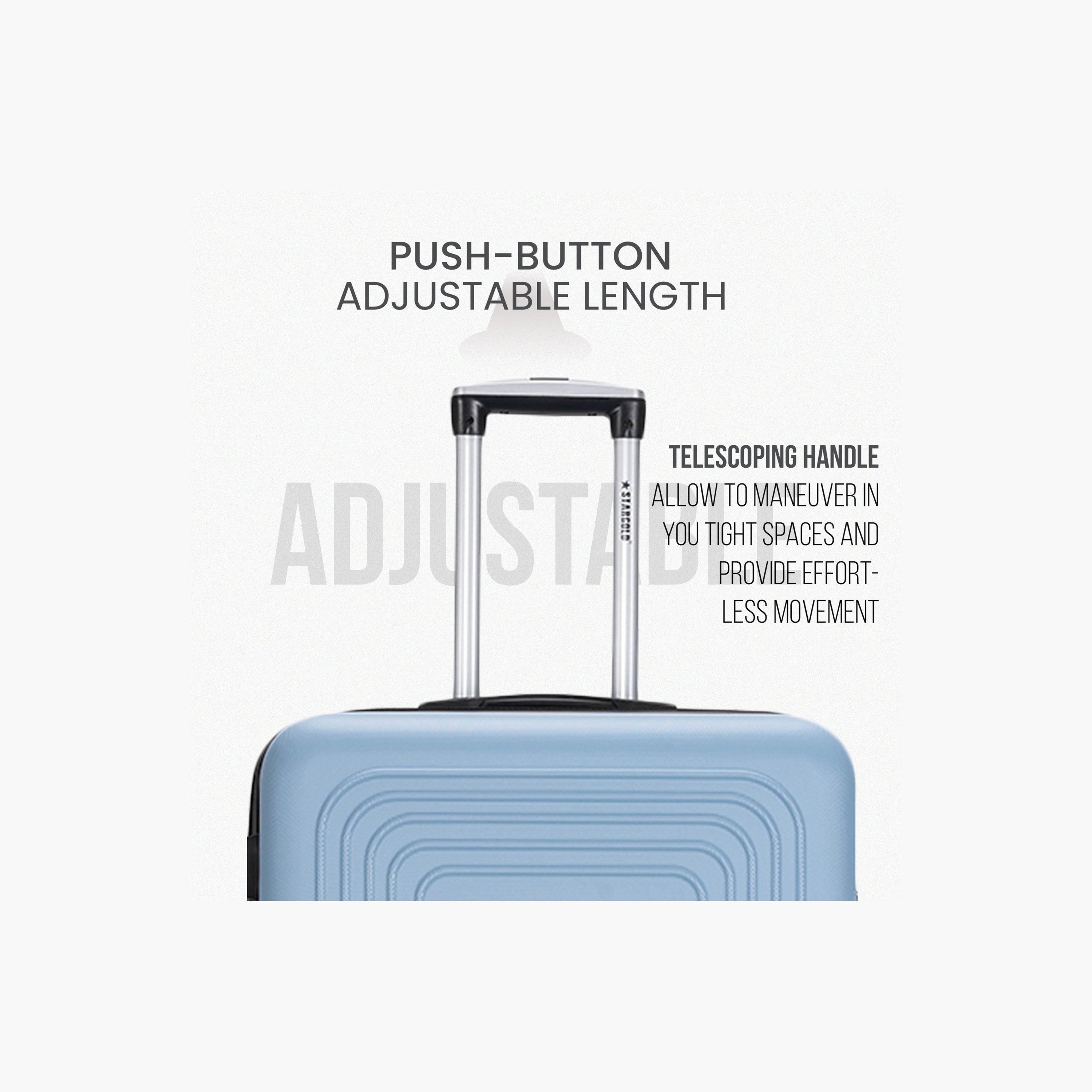 Stargold Set of 4 ABS Hard Sided 4-Wheeler Spinner Trolley Bag with Combination Lock-travel-luggagesandbags-luggage-image-5