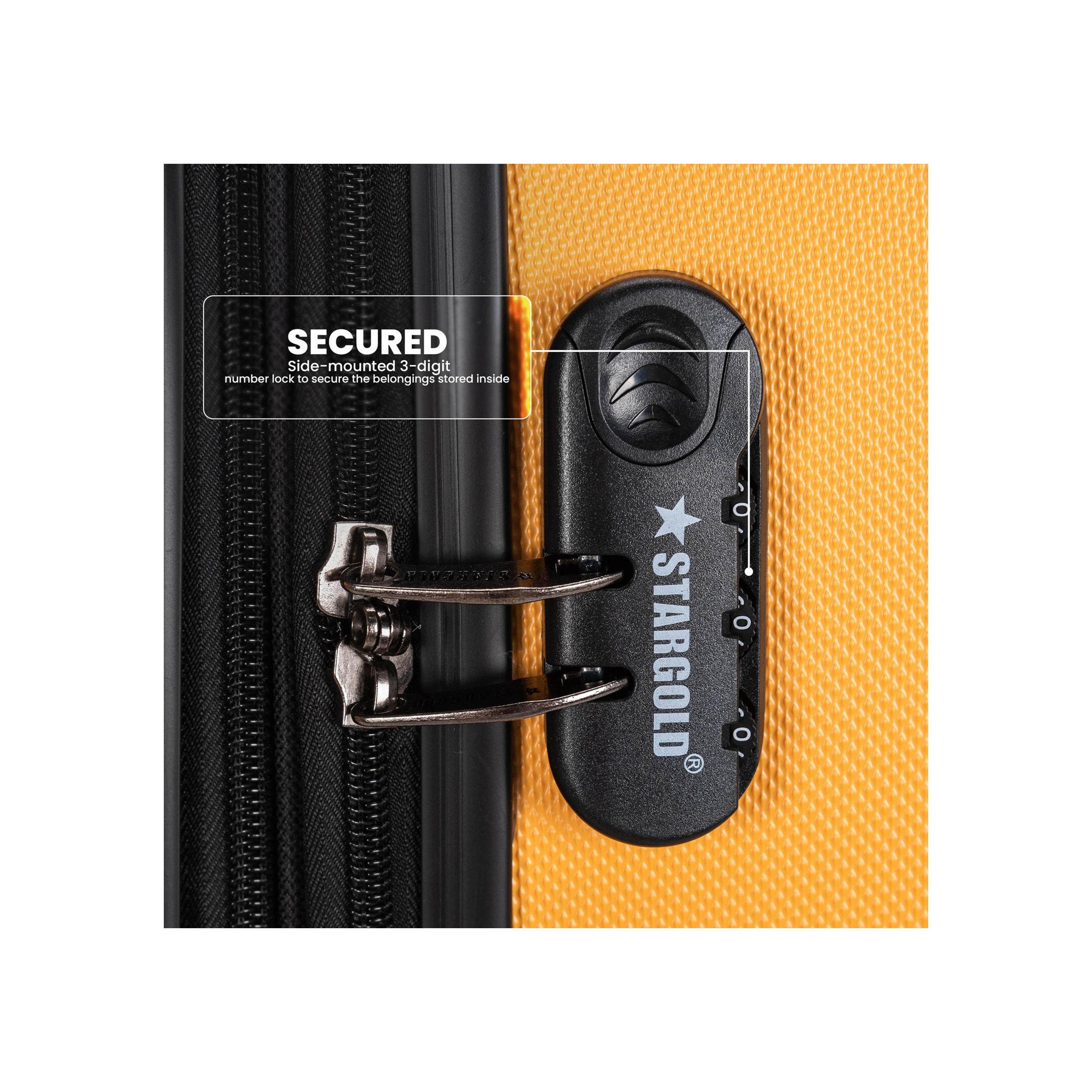 ستار جولد - طقم  4 شنط بعجلات دوارة من مادة ABS جوانب صلبة وأربع عجلات مع قفل رقمي-travel-luggagesandbags-luggage-image-10