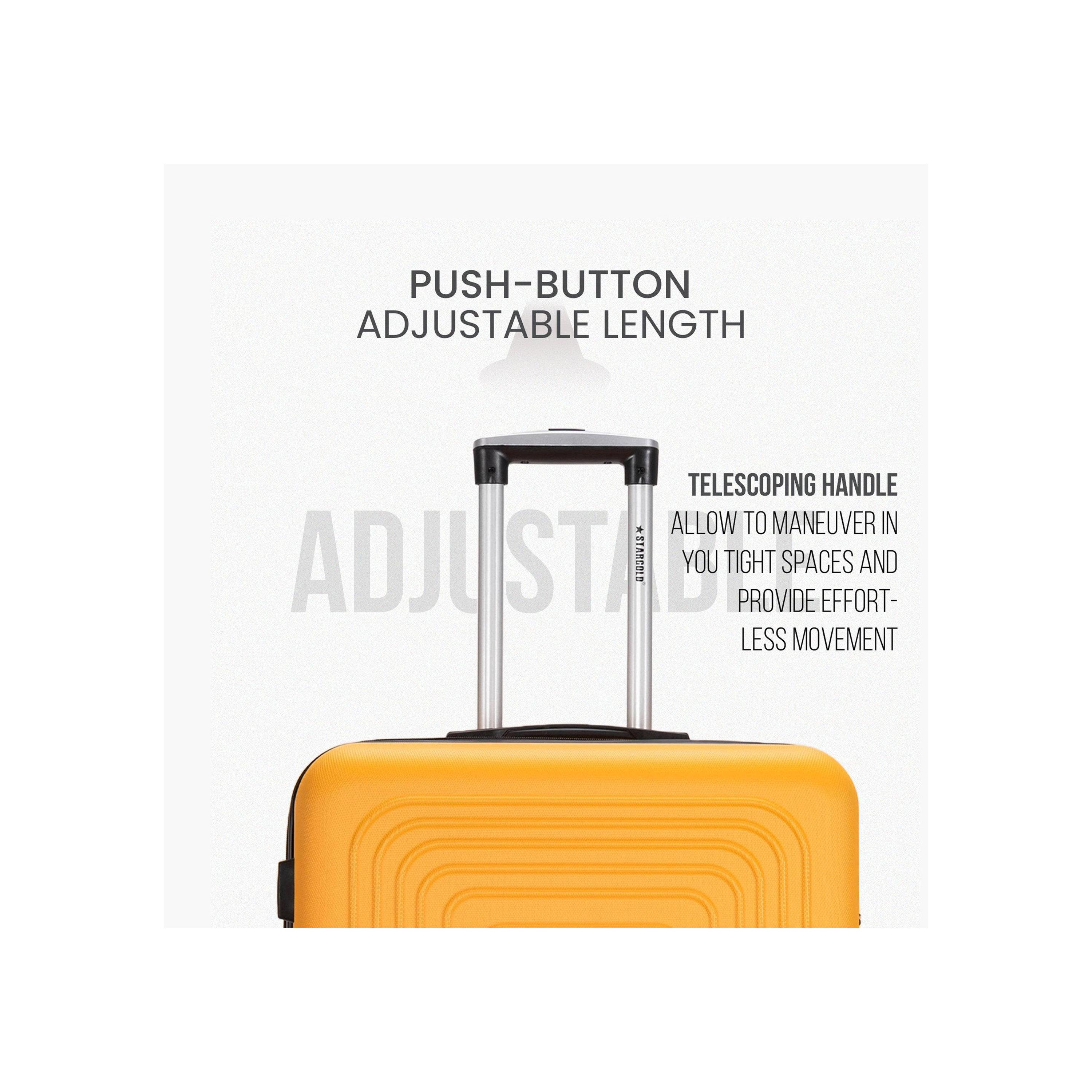 ستار جولد - طقم  4 شنط بعجلات دوارة من مادة ABS جوانب صلبة وأربع عجلات مع قفل رقمي-travel-luggagesandbags-luggage-image-9