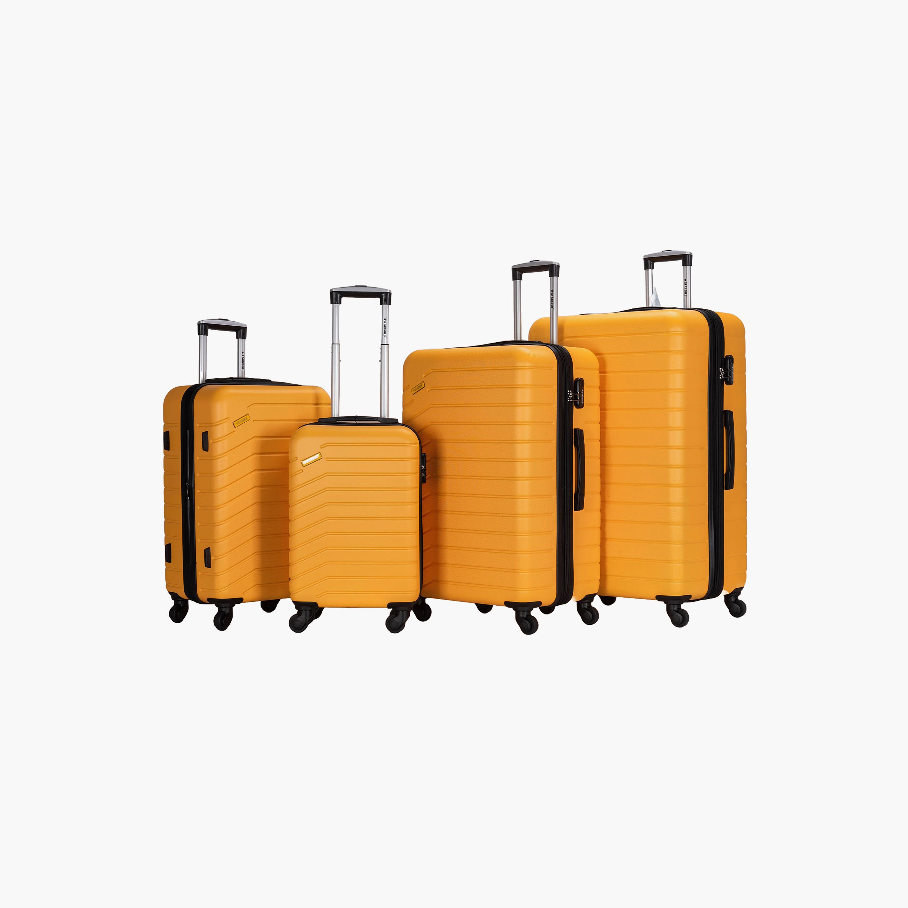 ستار جولد - طقم  4 شنط بعجلات دوارة من مادة ABS جوانب صلبة وأربع عجلات مع قفل رقمي-travel-luggagesandbags-luggage-image-1