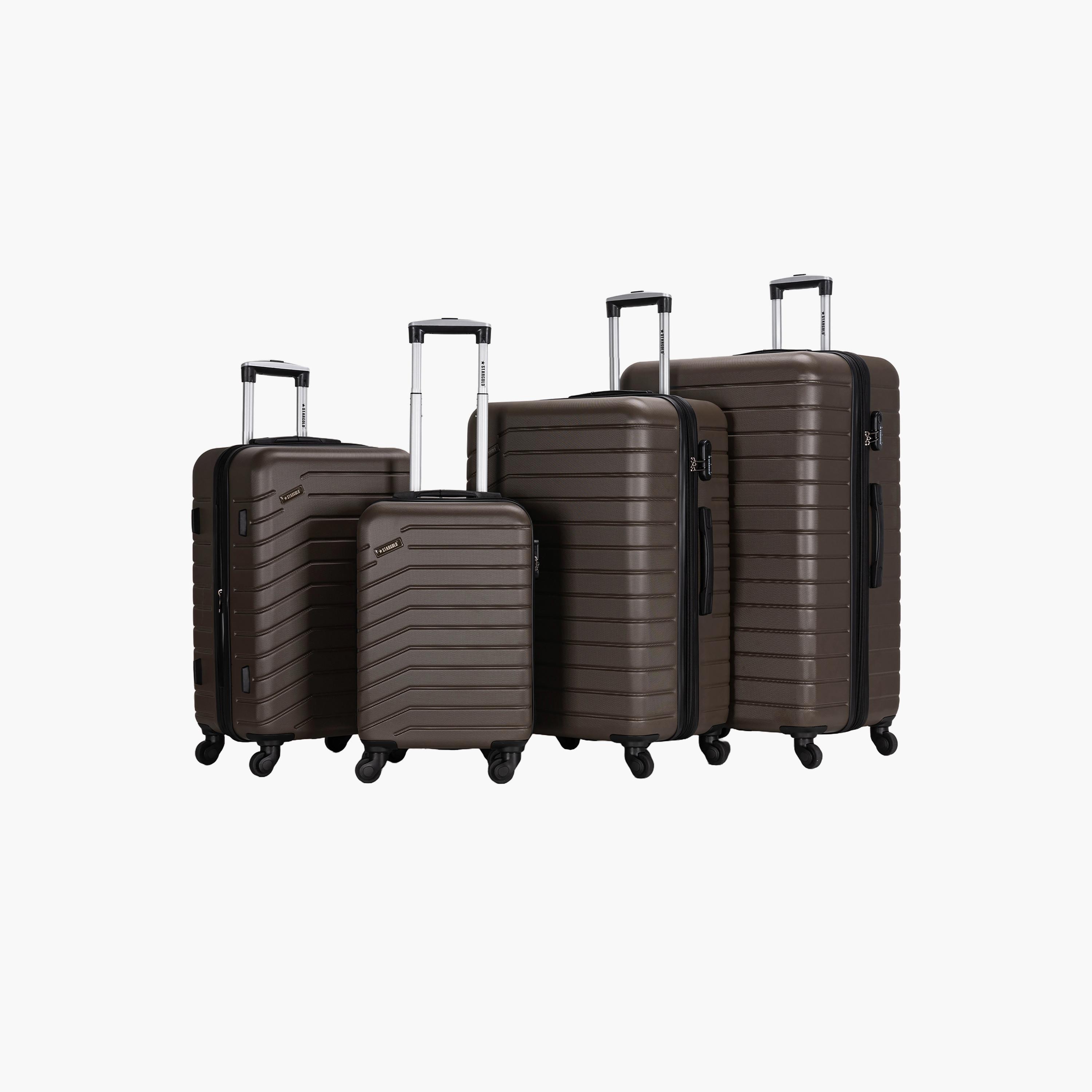 ستار جولد - طقم  4 شنط بعجلات دوارة من مادة ABS جوانب صلبة وأربع عجلات مع قفل رقمي-travel-luggagesandbags-luggage-image-1