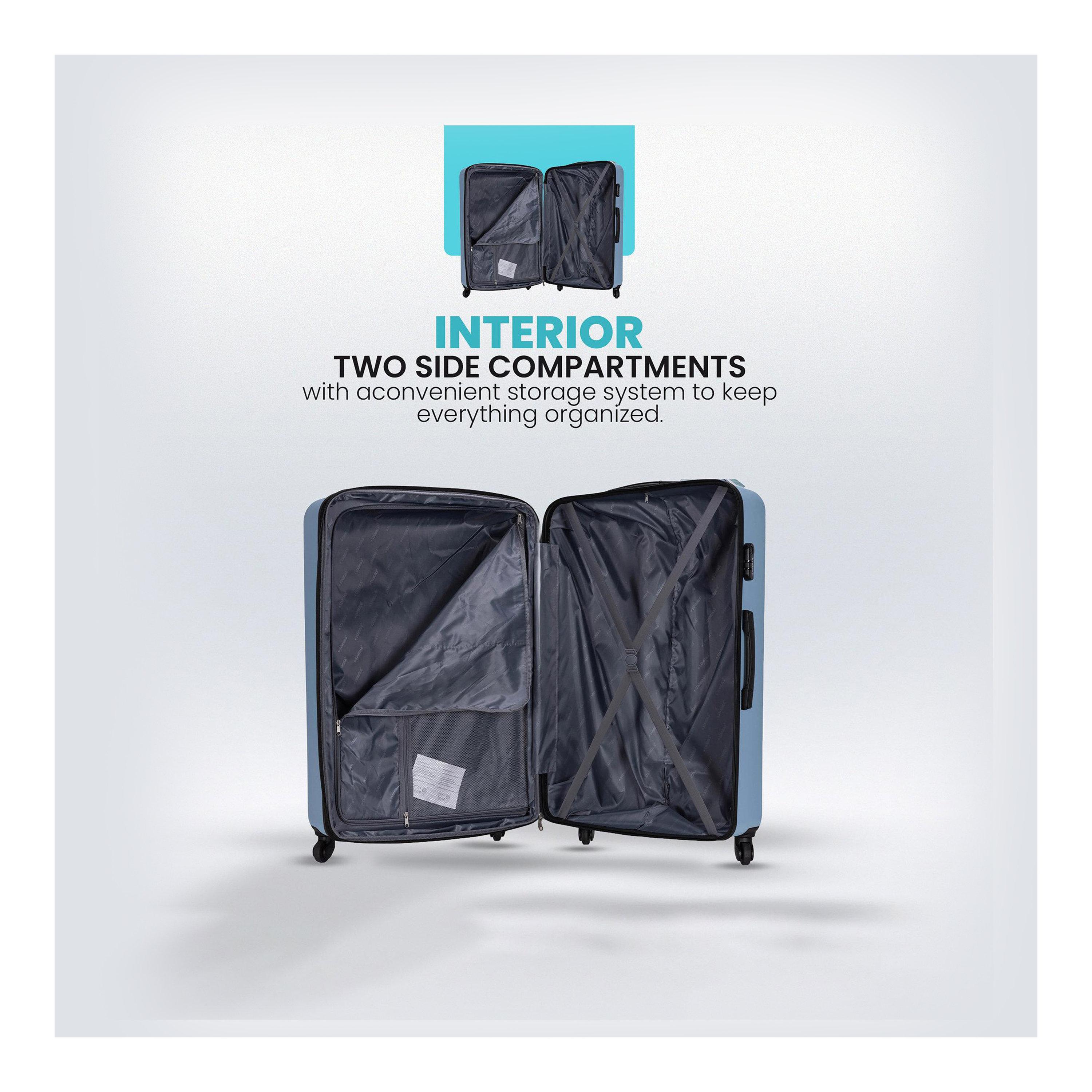 ستار جولد - طقم  4 شنط بعجلات دوارة من مادة ABS جوانب صلبة وأربع عجلات مع قفل رقمي-travel-luggagesandbags-luggage-image-6