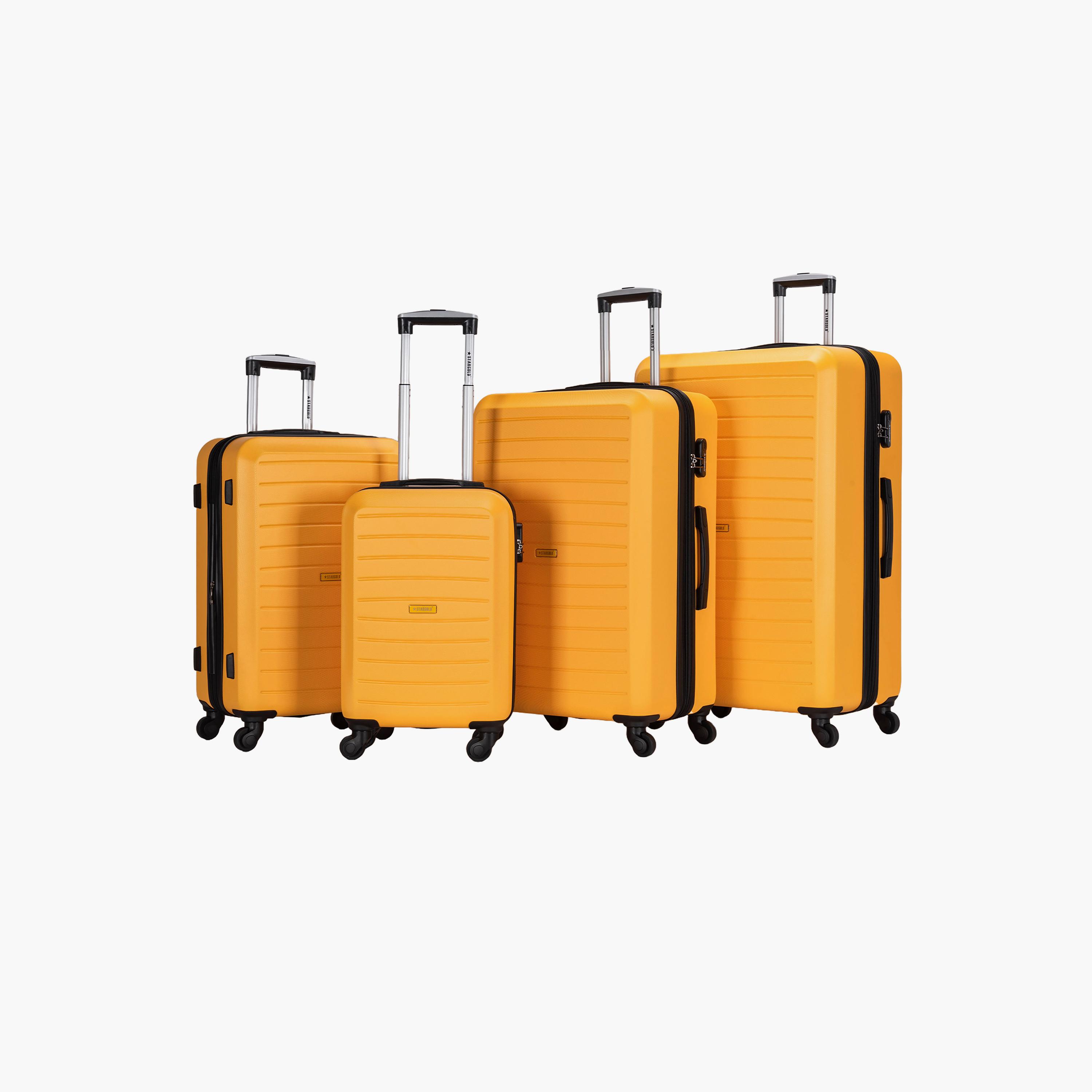 ستار جولد - طقم  4 شنط بعجلات دوارة من مادة ABS جوانب صلبة وأربع عجلات مع قفل رقمي-travel-luggagesandbags-luggage-image-1