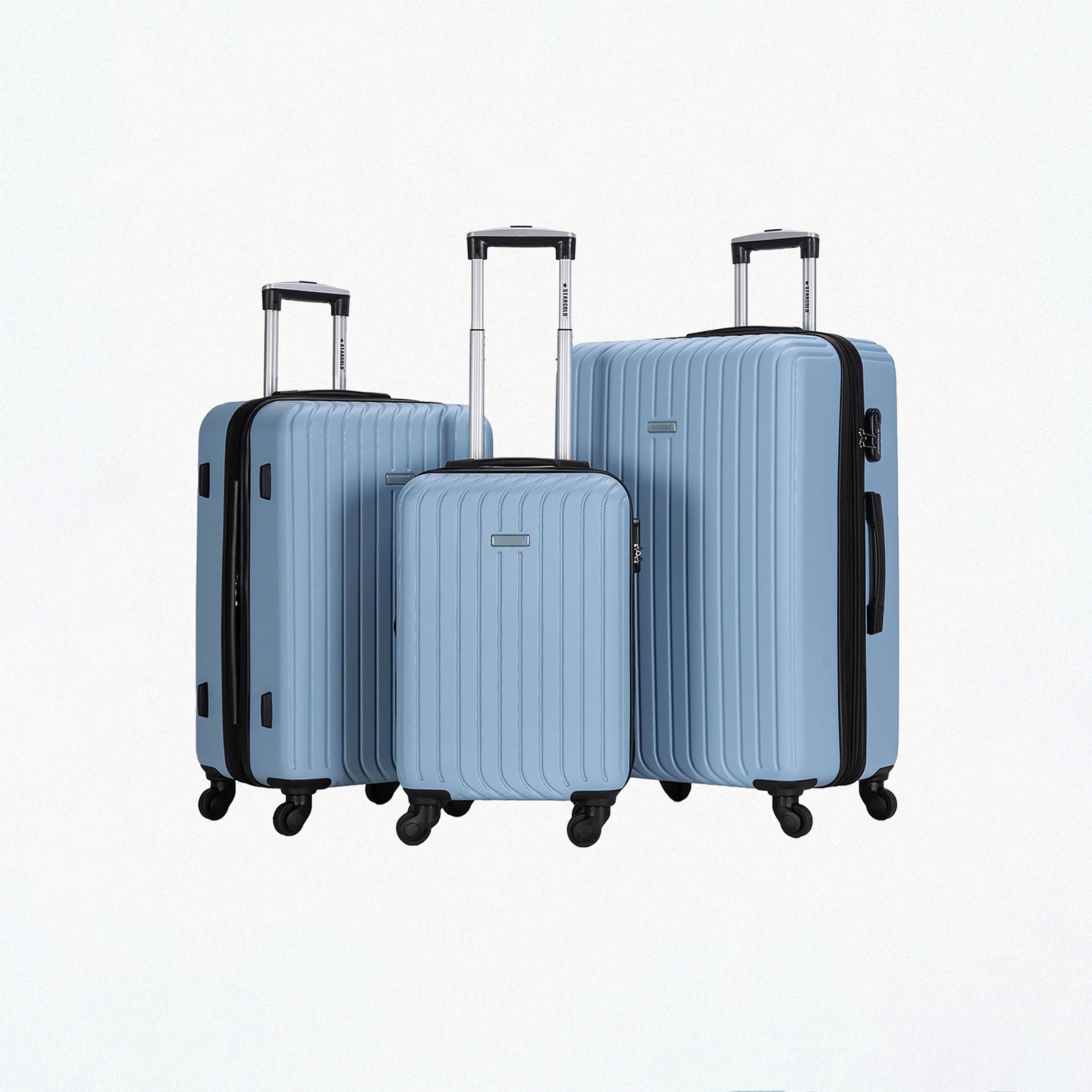 ستار جولد - طقم  3 شنط بعجلات دوارة من مادة ABS جوانب صلبة وأربع عجلات مع قفل رقمي-travel-luggagesandbags-luggage-image-1