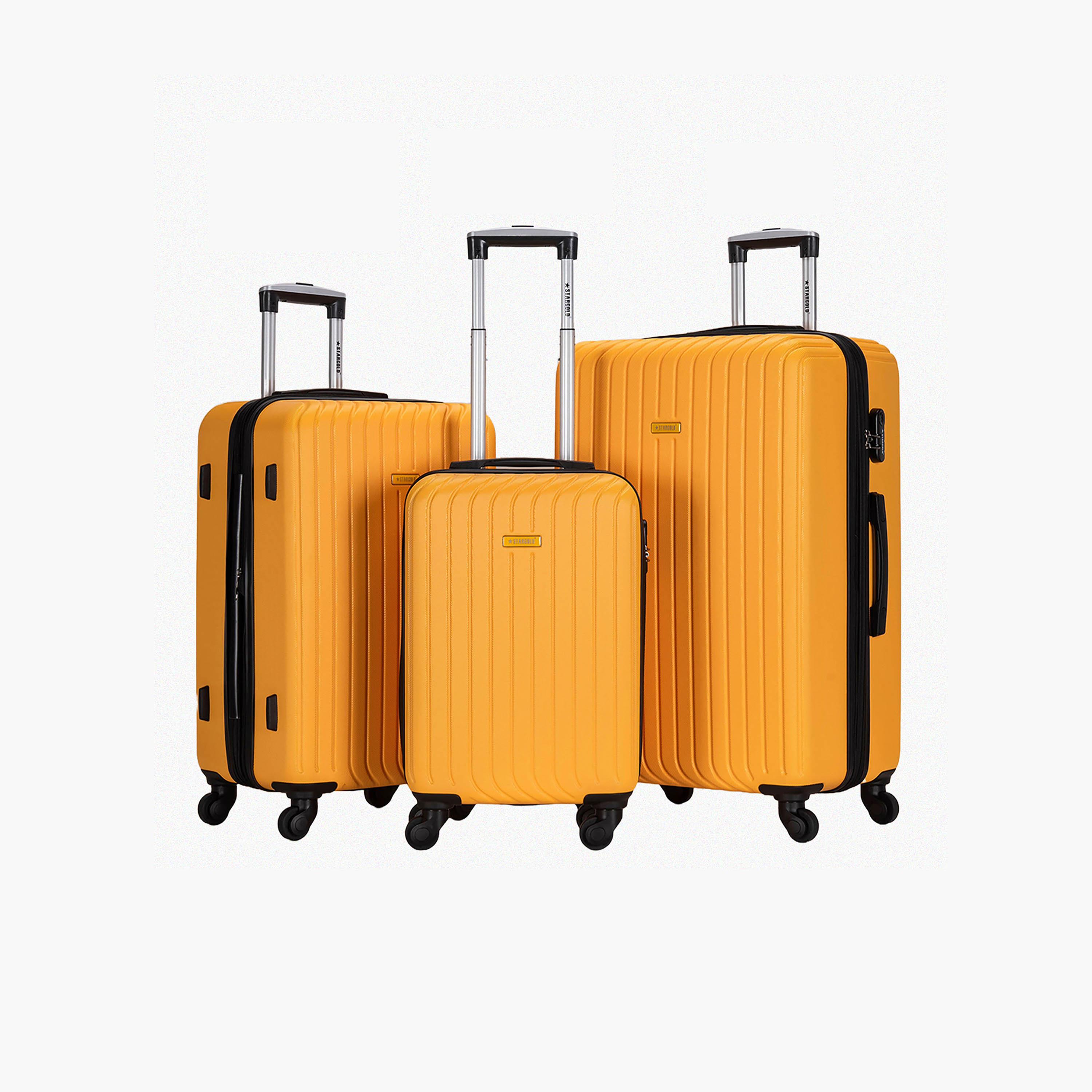 ستار جولد - طقم  3 شنط بعجلات دوارة من مادة ABS جوانب صلبة وأربع عجلات مع قفل رقمي-travel-luggagesandbags-luggage-image-1