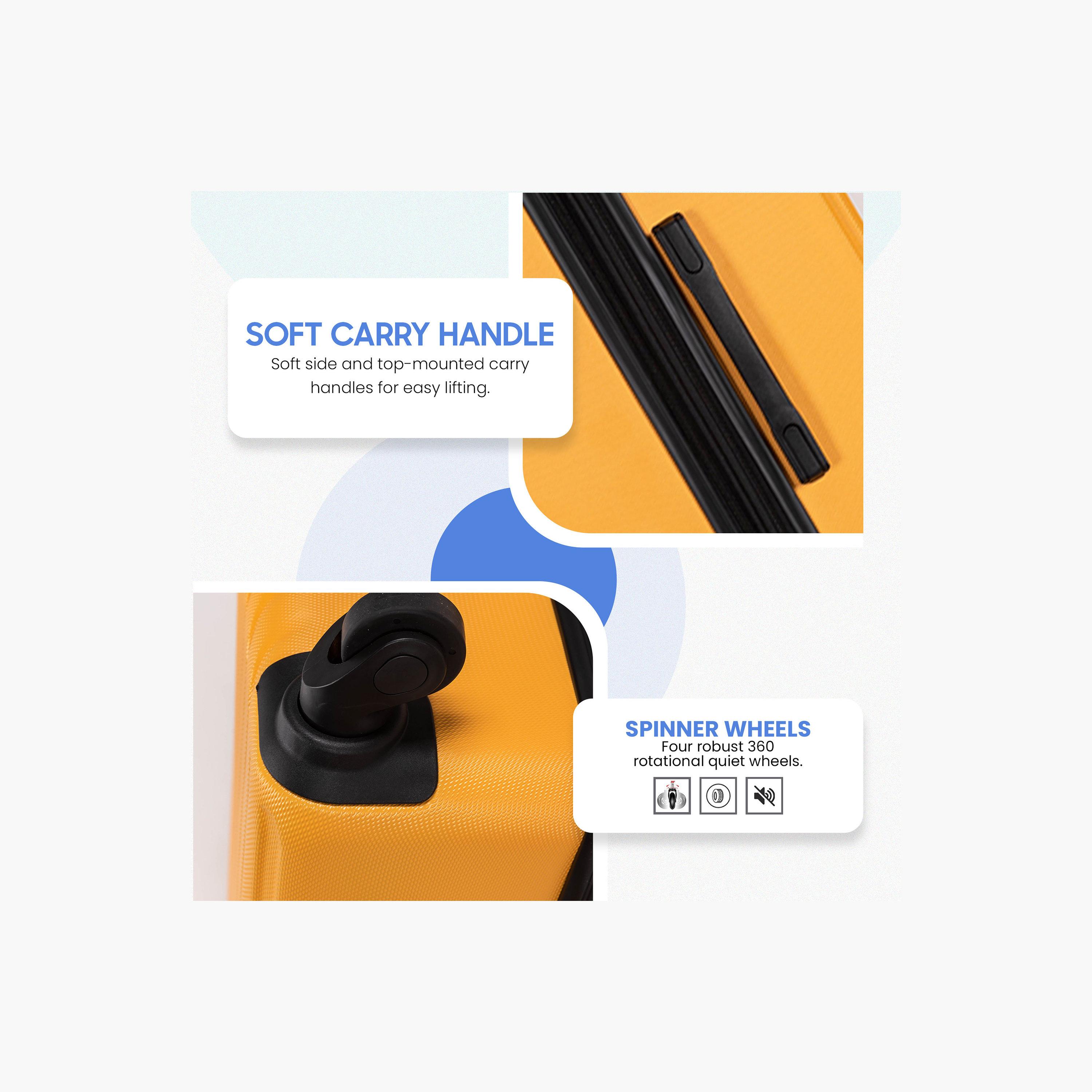 ستار جولد - طقم  3 شنط بعجلات دوارة من مادة ABS جوانب صلبة وأربع عجلات مع قفل رقمي-travel-luggagesandbags-luggage-image-3