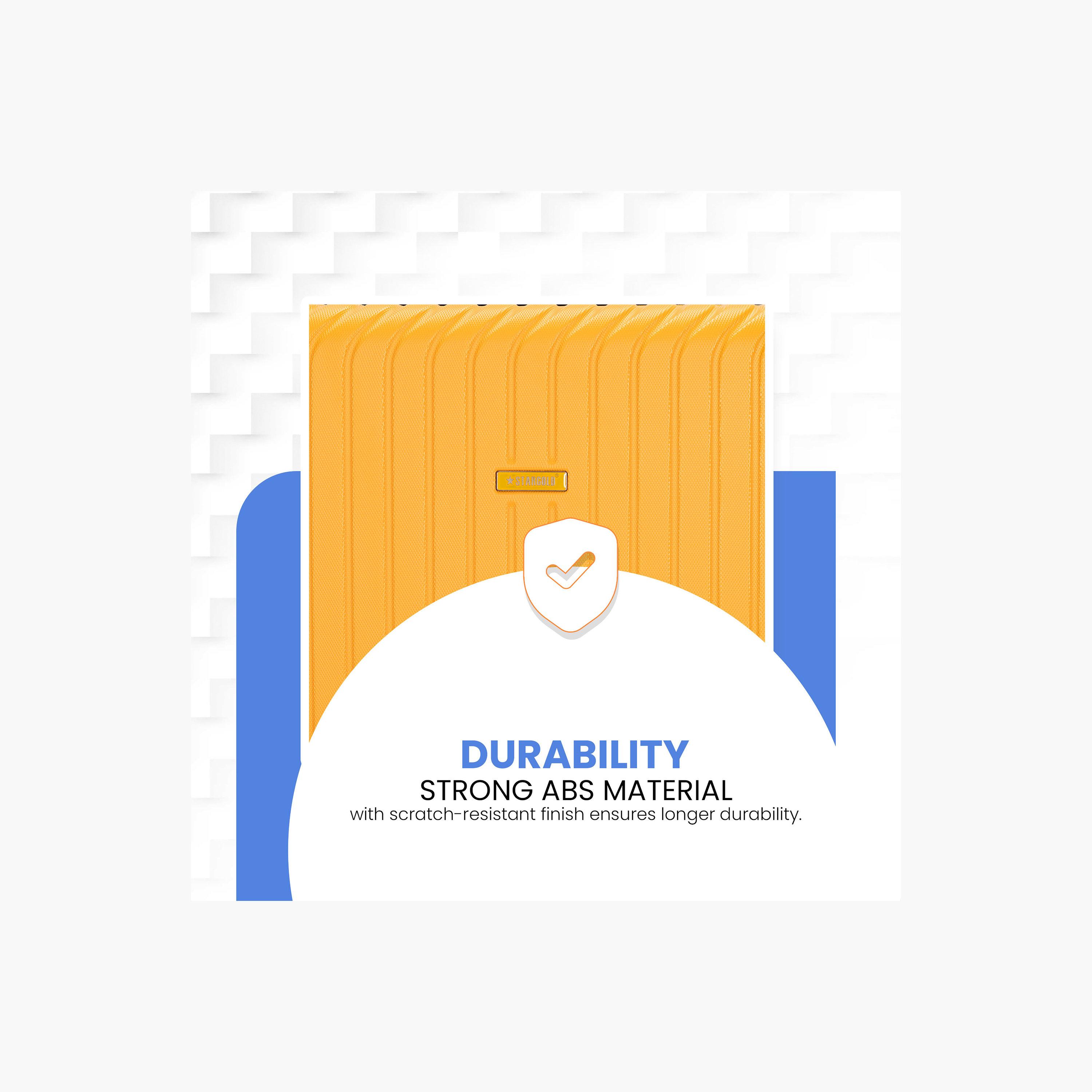ستار جولد - طقم  3 شنط بعجلات دوارة من مادة ABS جوانب صلبة وأربع عجلات مع قفل رقمي-travel-luggagesandbags-luggage-image-7