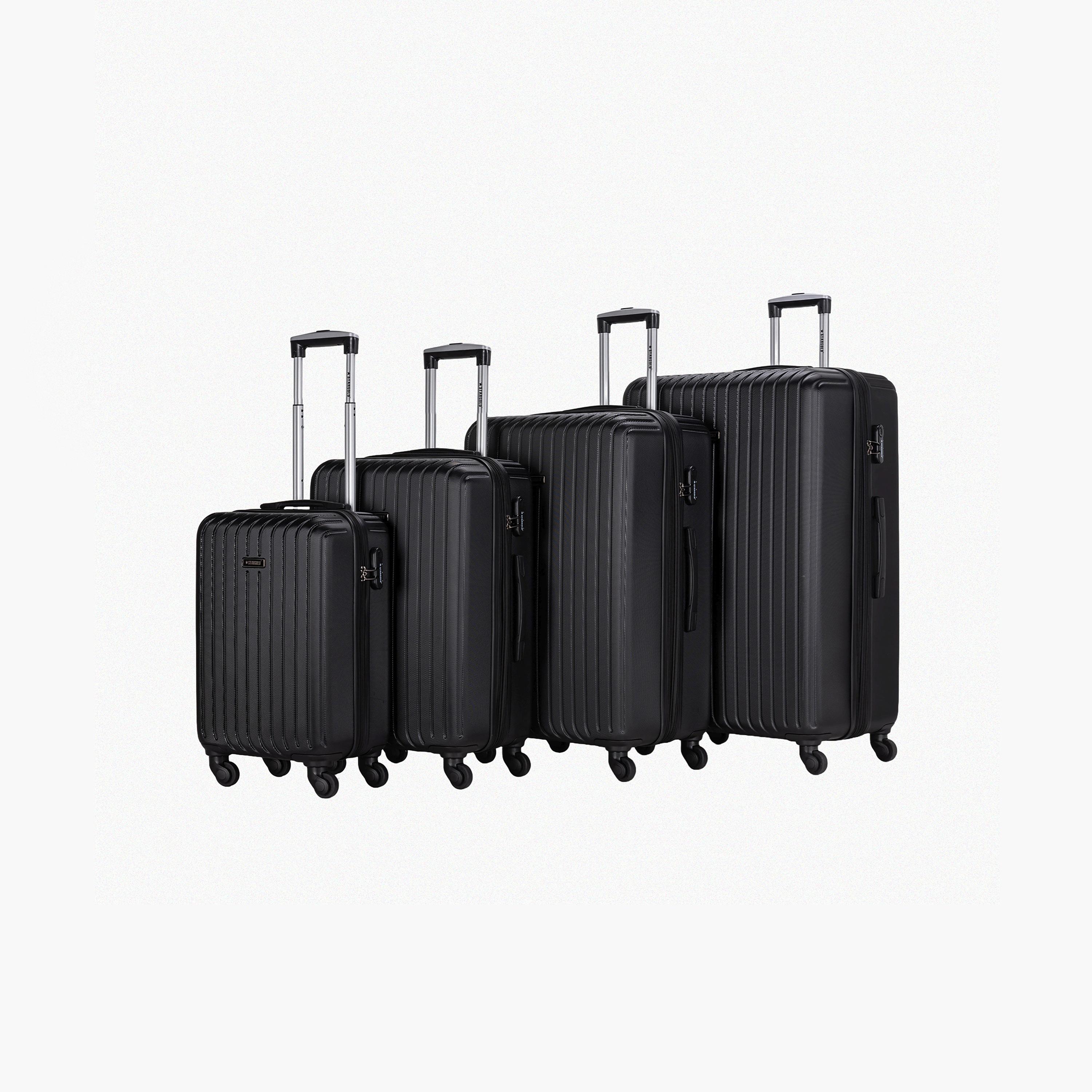 Stargold Set of 4 ABS Hard Sided 4-Wheeler Spinner Trolley Bag with Combination Lock-travel-luggagesandbags-luggage-image-1