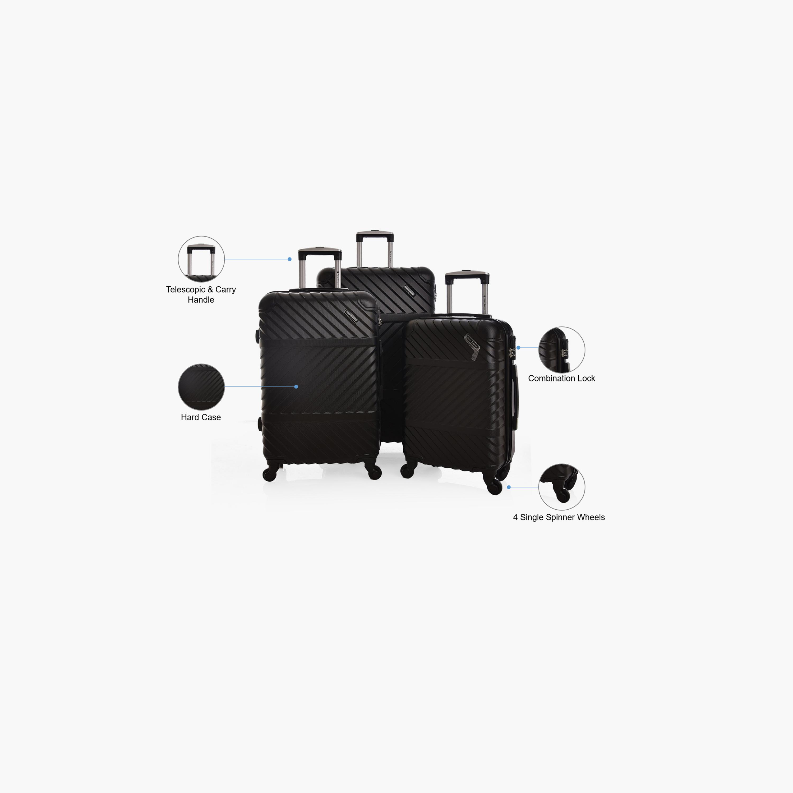 New Travel Set of 3 ABS Hard Sided 4-Wheeler Spinner Trolley Bag with Combination Lock-travel-luggagesandbags-luggage-image-2