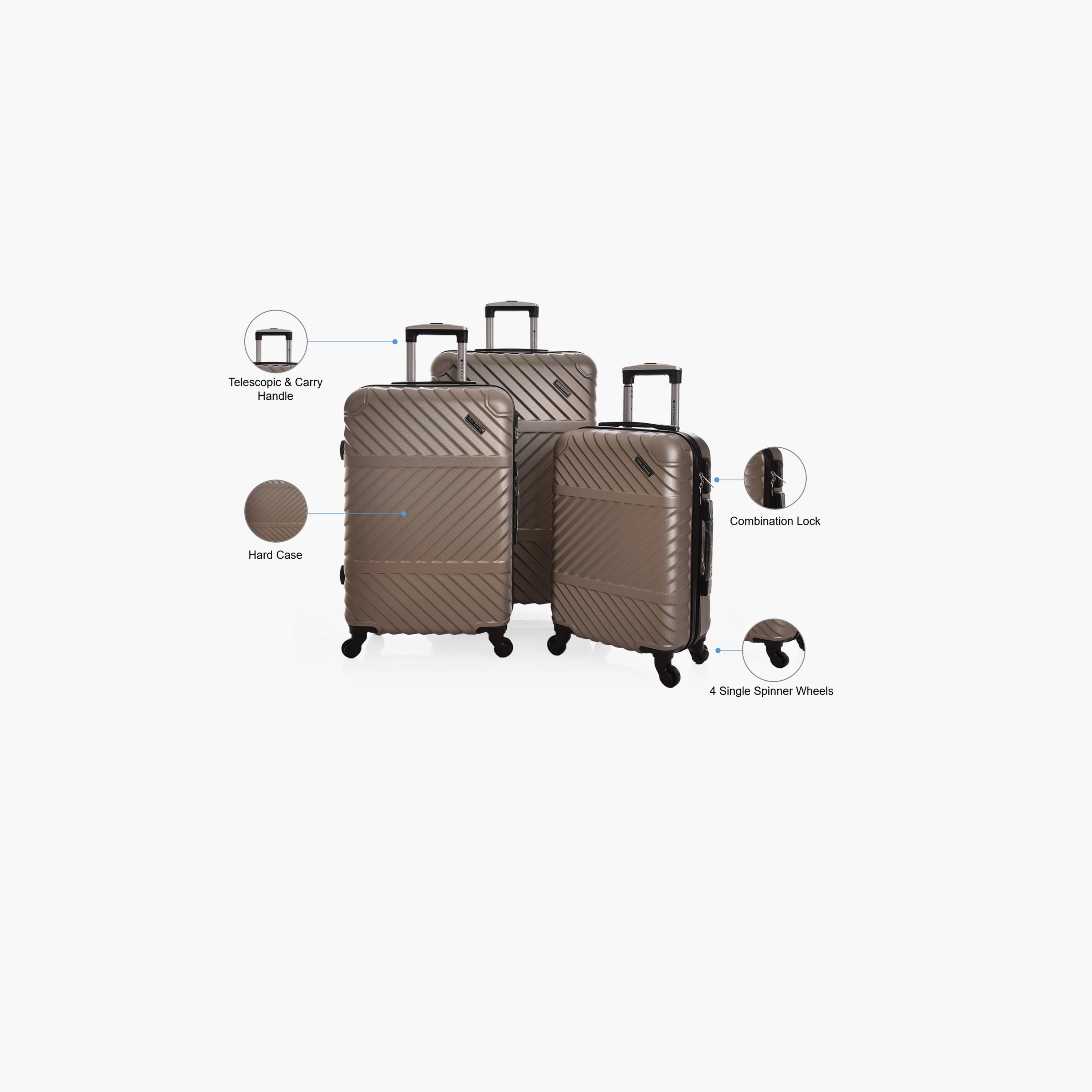 New Travel Set of 3 ABS Hard Sided 4-Wheeler Spinner Trolley Bag with Combination Lock-travel-luggagesandbags-luggage-image-2
