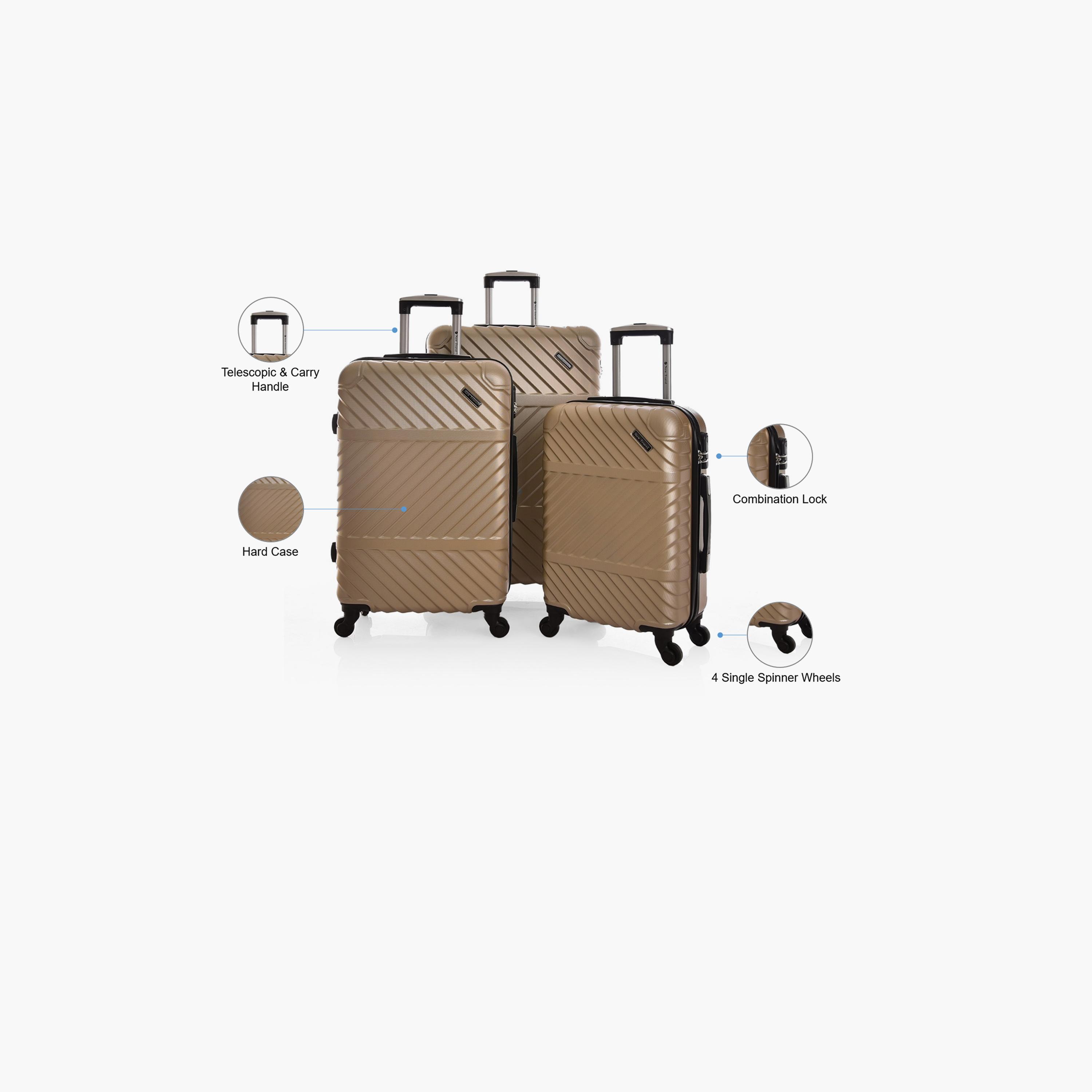 New Travel Set of 3 ABS Hard Sided 4-Wheeler Spinner Trolley Bag with Combination Lock-travel-luggagesandbags-luggage-image-2